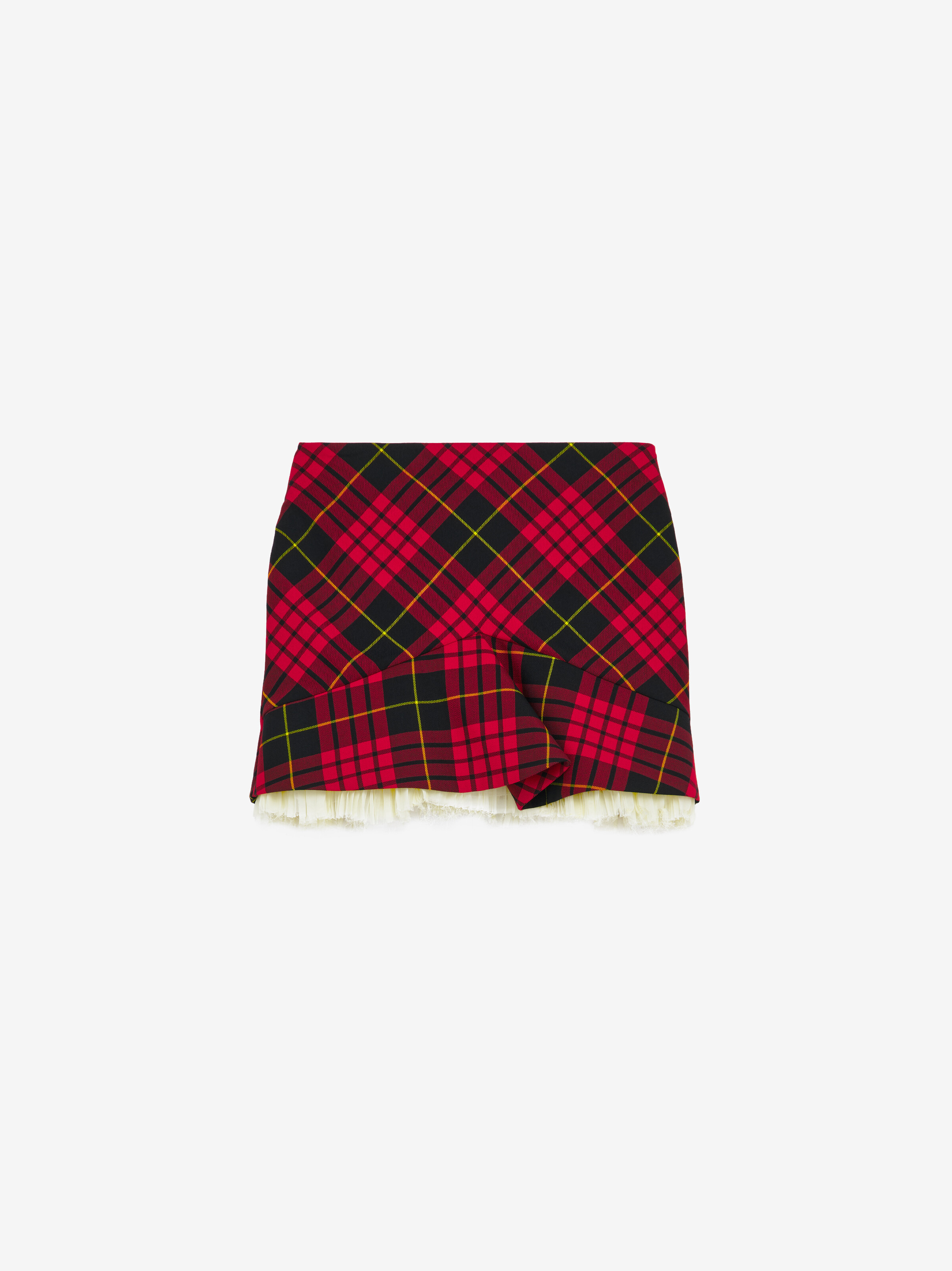 Mini-jupe kickback en tartan MacQueen pour Femme en Rouge/Noir/Jaune in 55% Polyester, 45% Laine | Alexander McQueen - image 2