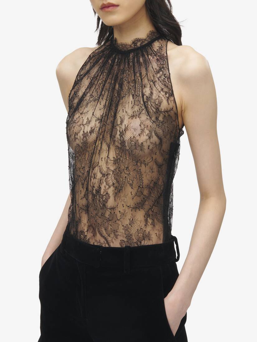 Floral Lace Sleeveless Top | Alexander McQueen - image 5