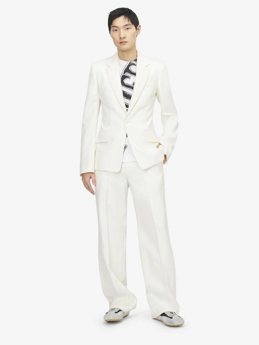Pleated Lapel Single-breasted Jacket | Alexander McQueen - image 2