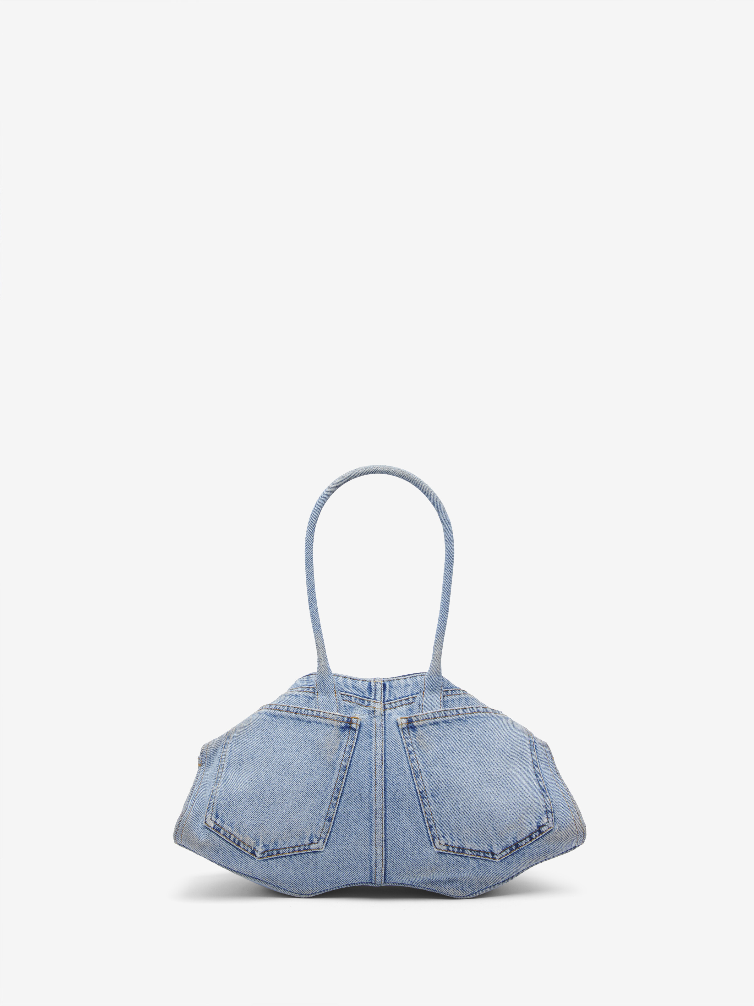 Women's Manta Bag in Washed Blue in 100% Cotton | Alexander McQueen - image 4