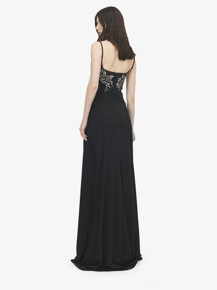 Floral Embroidery Evening Dress | Alexander McQueen - image 4