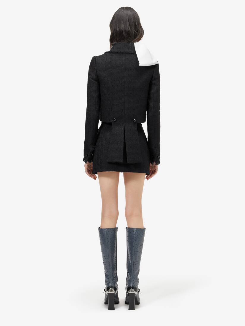 Light Tweed Cropped Jacket | Alexander McQueen - image 4