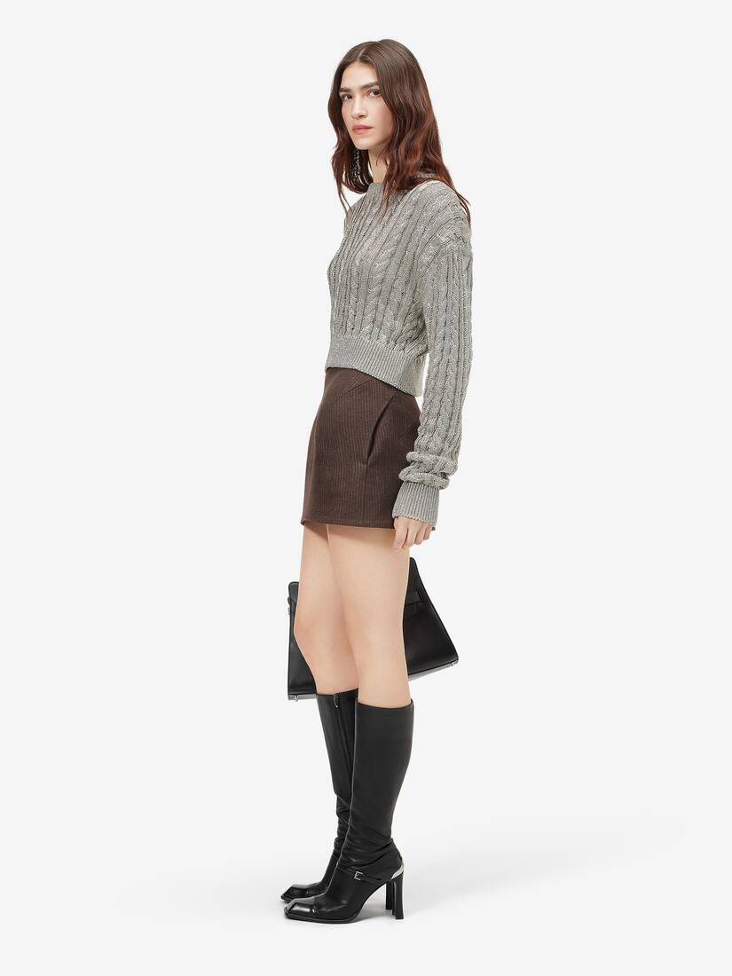Wool Pinstripe Mini Skirt | Alexander McQueen - image 3