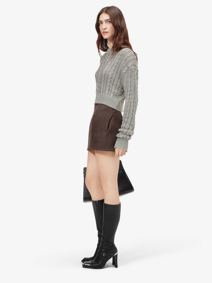 Wool Pinstripe Mini Skirt | Alexander McQueen - image 3