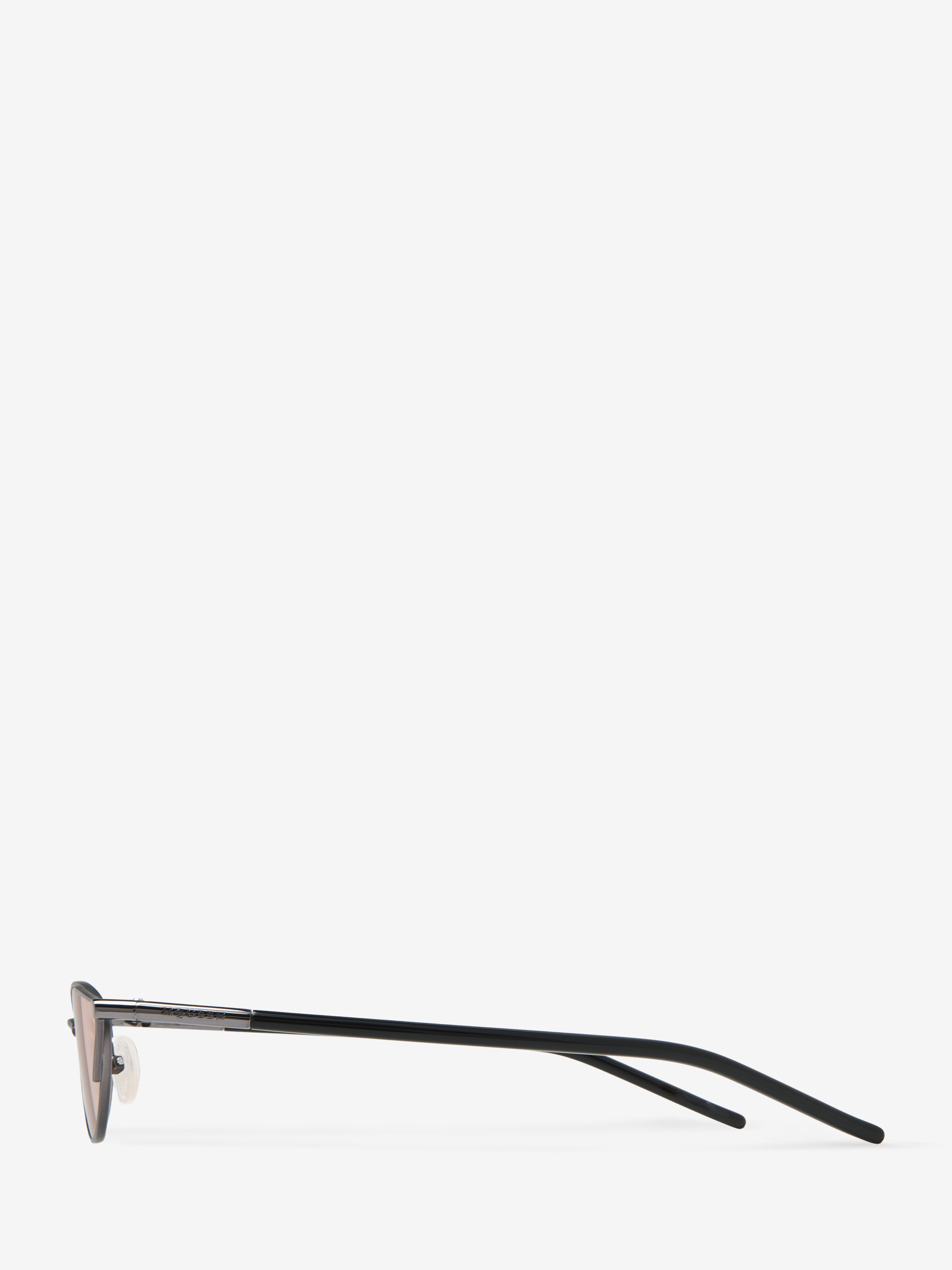 Women's T-Bar Sleek Cat-eye Sunglasses in Burnt Orange in Plastic, Brass | Alexander McQueen - image 4
