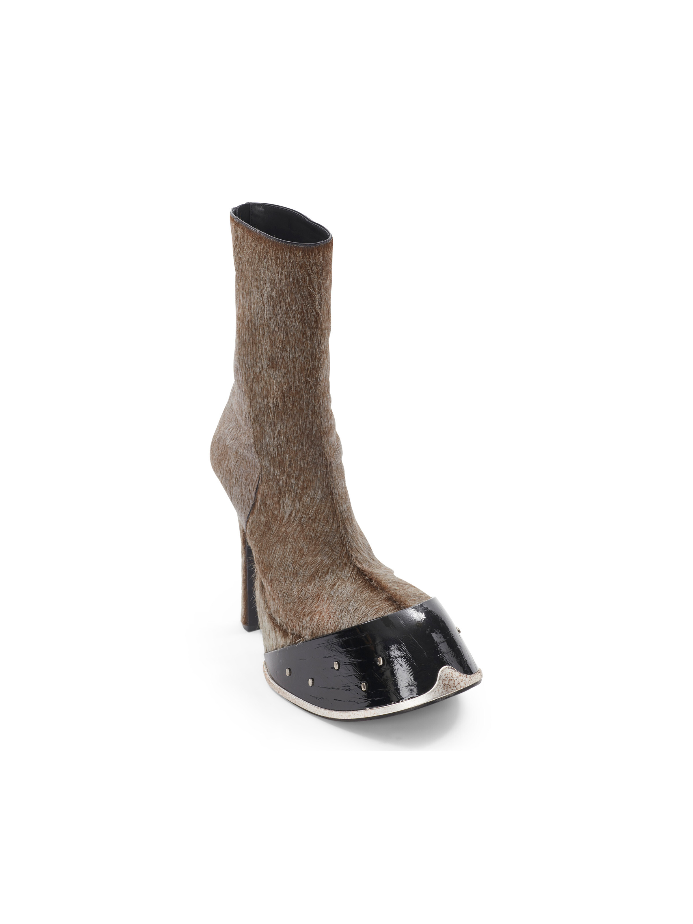 Women's Hoof Boot in Brown in Calf Leather | Alexander McQueen - image 2
