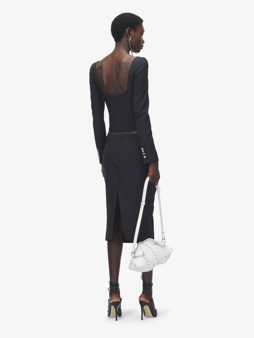 Pinstriped Fitted Jacket | Alexander McQueen - image 4