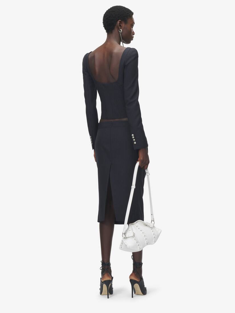 Pinstriped Fitted Jacket | Alexander McQueen - image 4