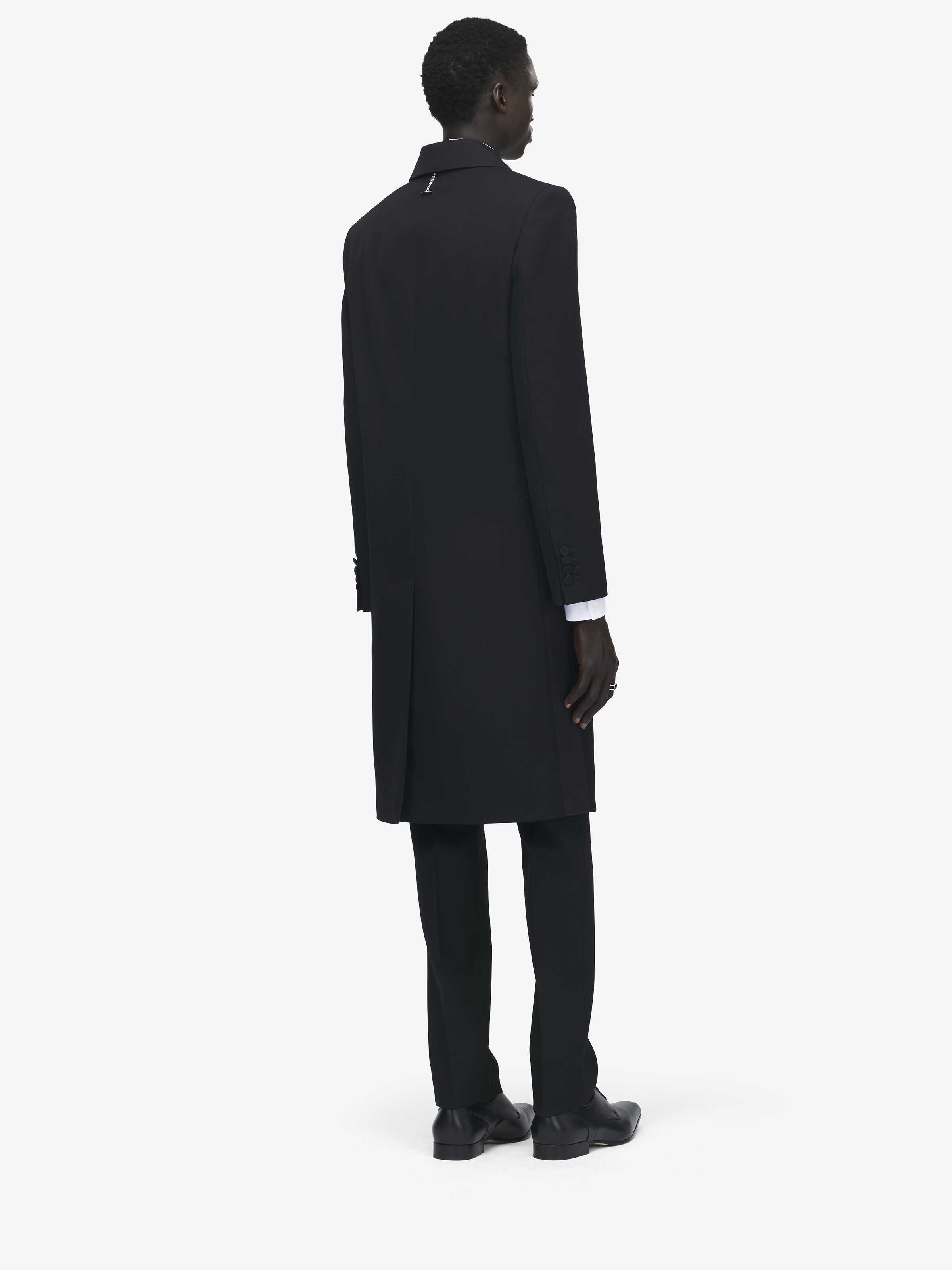 Manteau à Double Boutonnage en Feutre de Laine