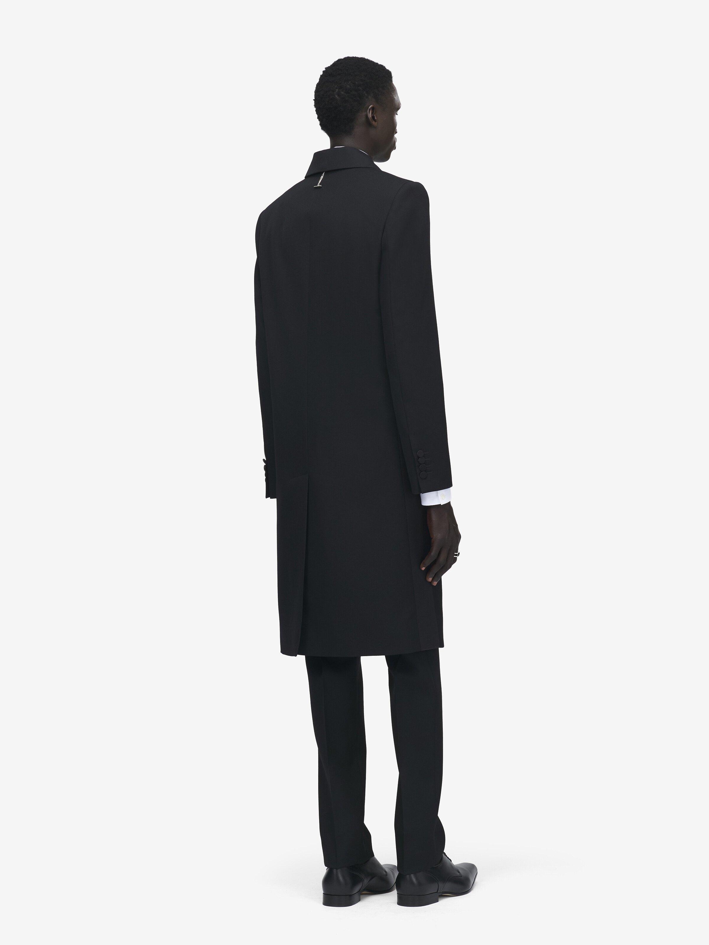 Manteau à Double Boutonnage en Feutre de Laine pour Homme en Noir in 100% Laine | Alexander McQueen - image 4