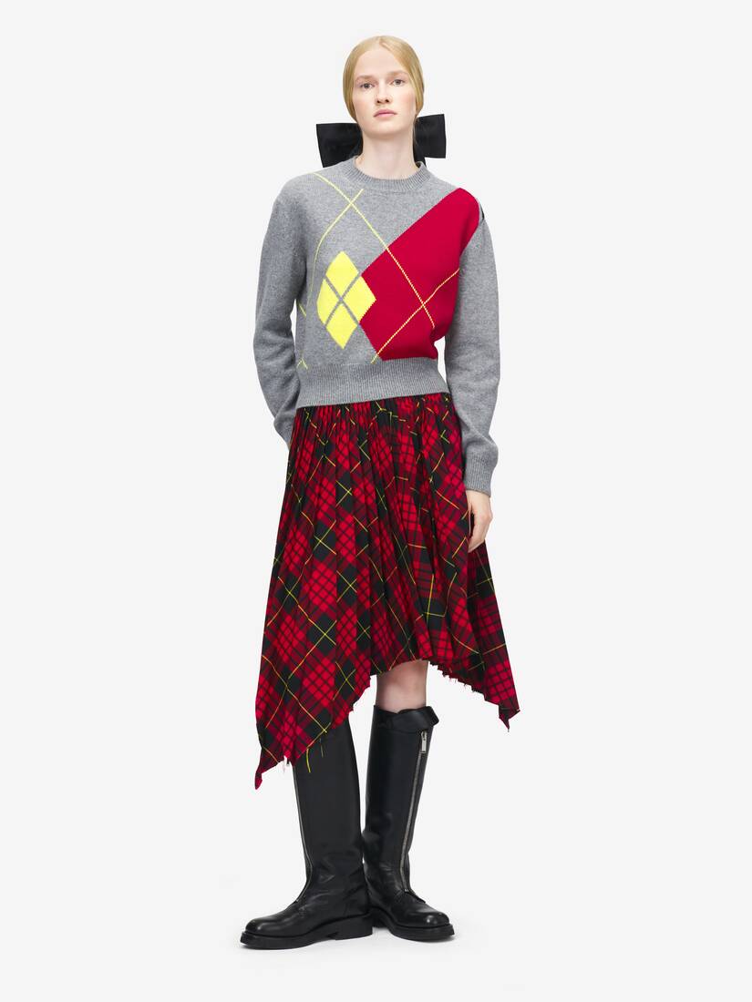 Argyle Crew Neck Jumper | Alexander McQueen - image 3