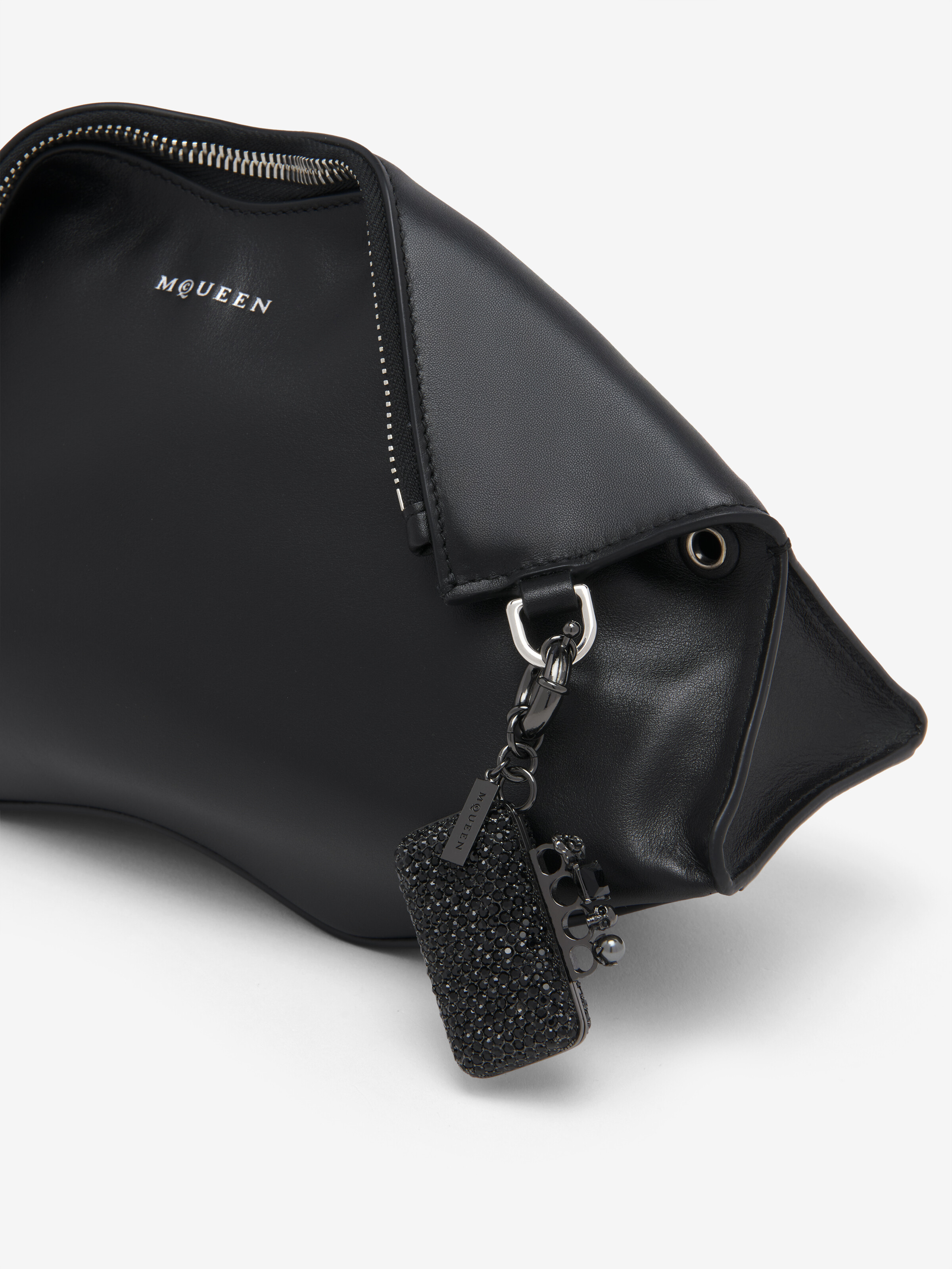Women's Knuckle Clutch Charm in Black in Brass, Glass | Alexander McQueen - image 2