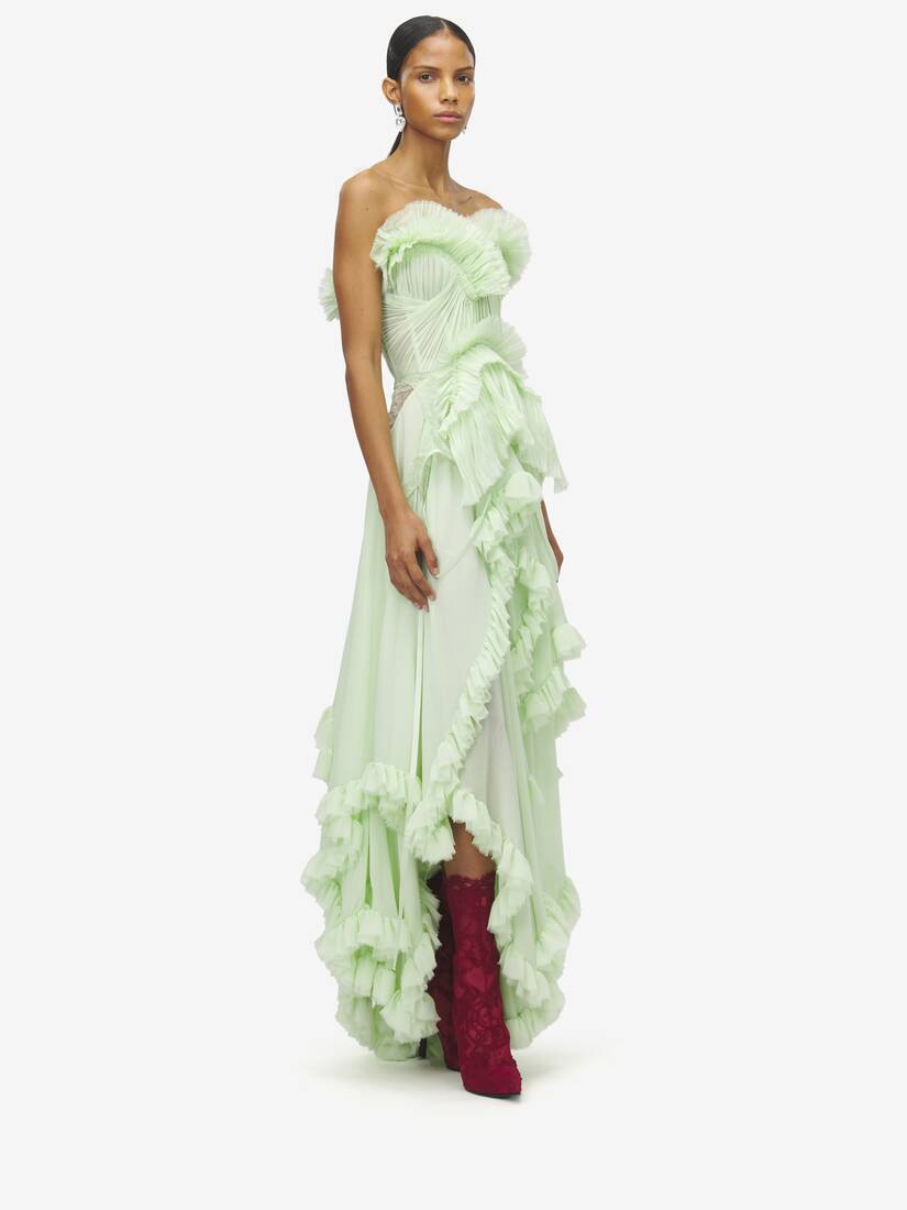 Ruffled Evening Dress