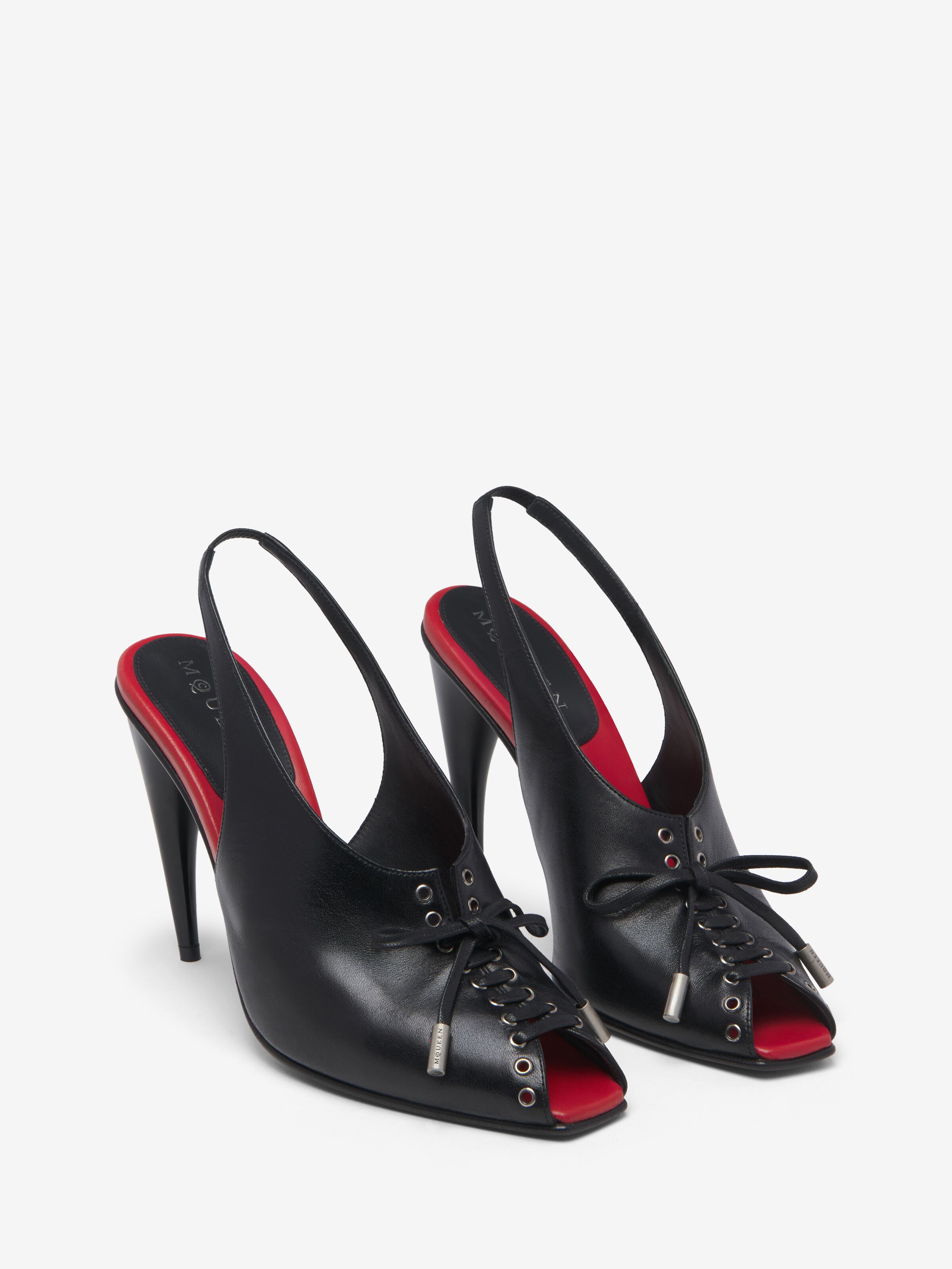 Women's Lexie Slingback in Black in Goat Leather | Alexander McQueen - image 2