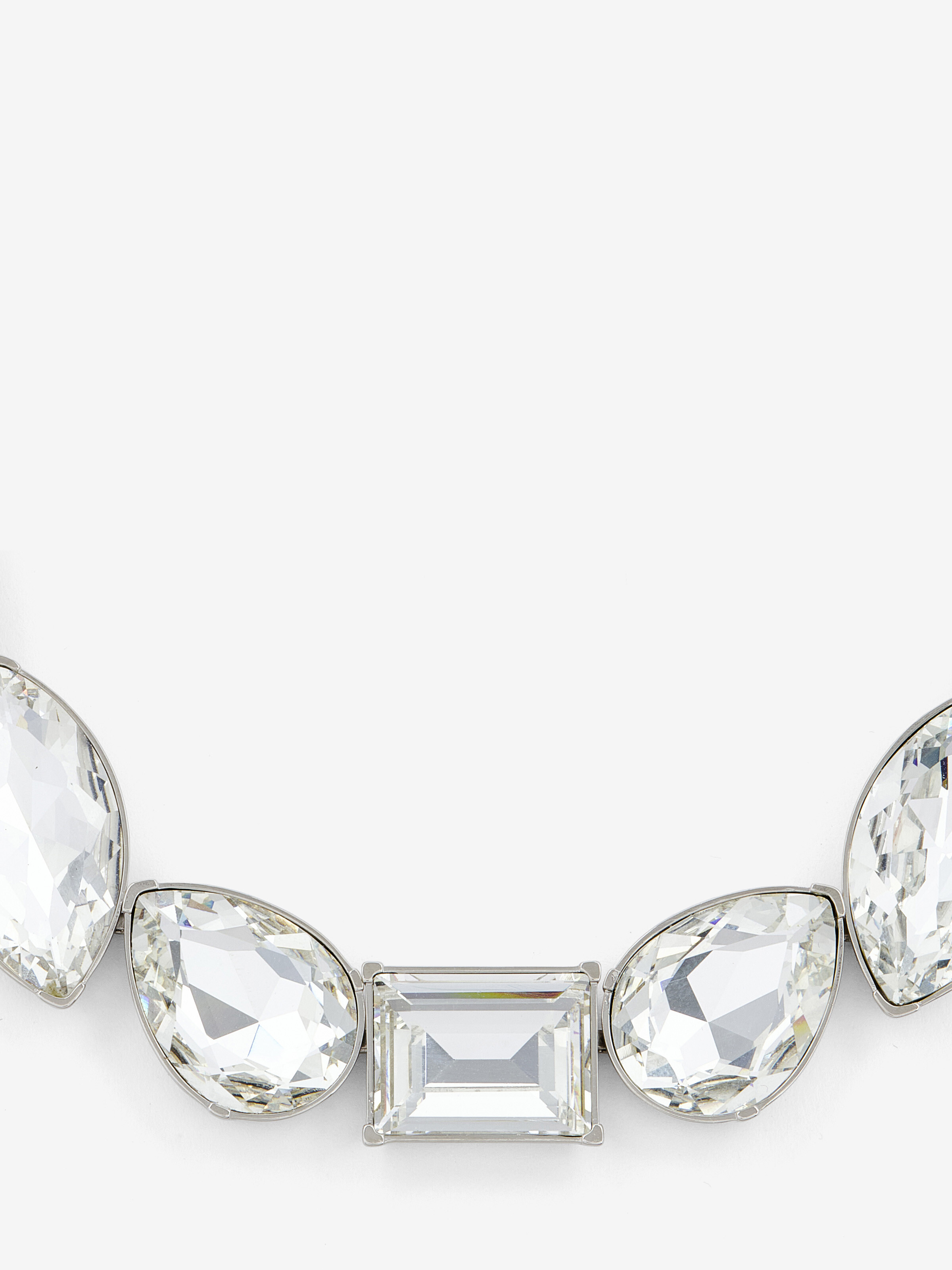 Women's Cocktail Choker in Silver-finish/Clear in Brass | Alexander McQueen - image 2