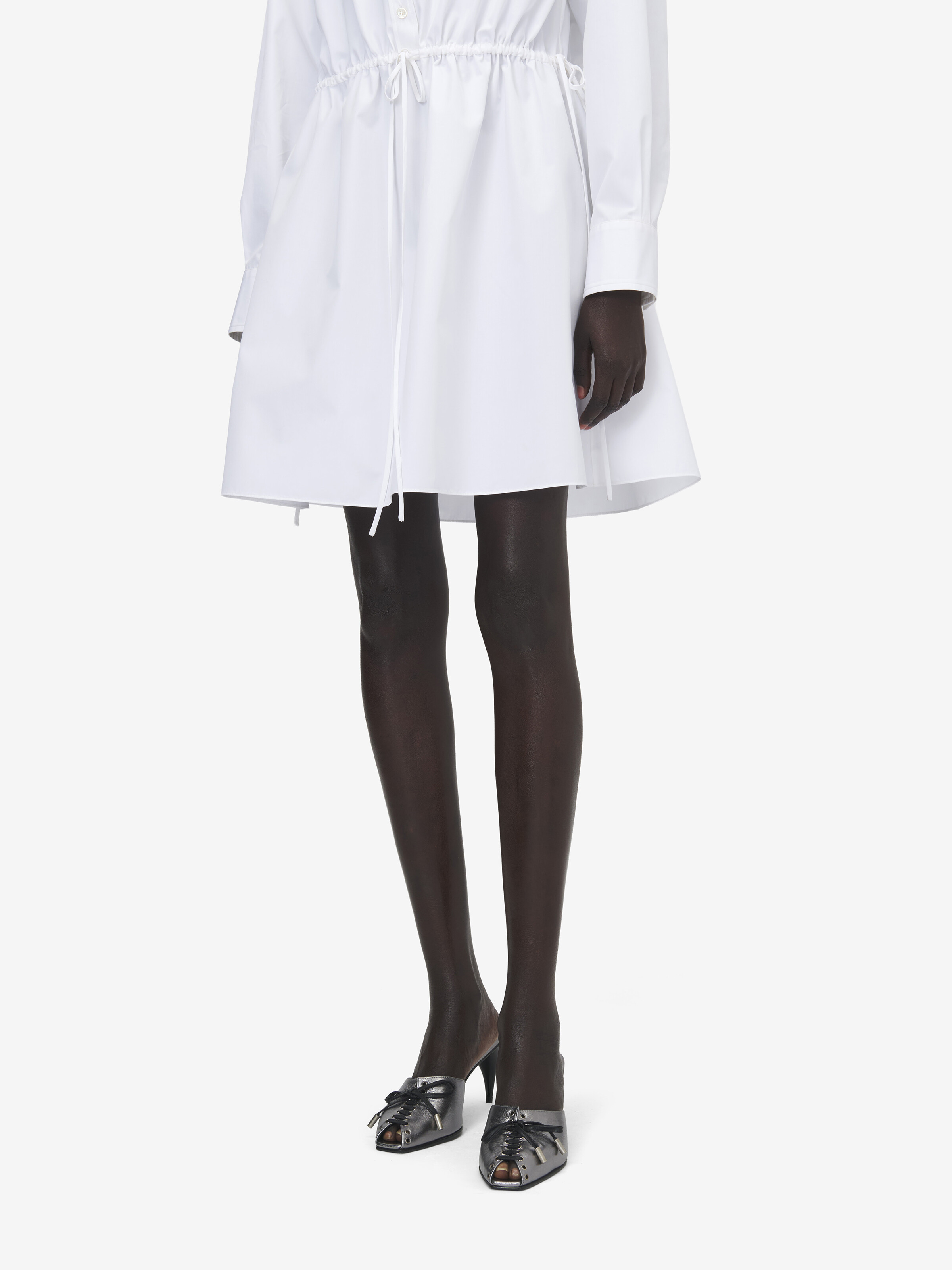 Women's Lexie Mule in Dark Silver in Calf Leather | Alexander McQueen - image 2