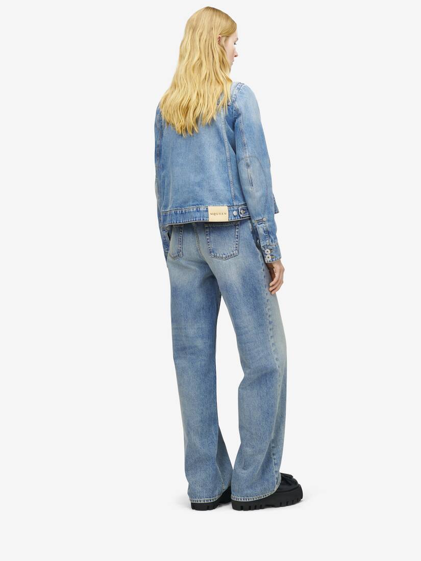 Veste carrée en denim | Alexander McQueen - image 4