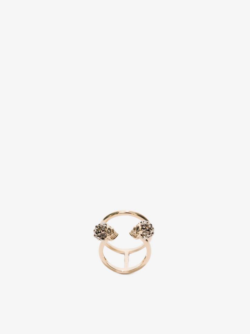 Twin skull double ring