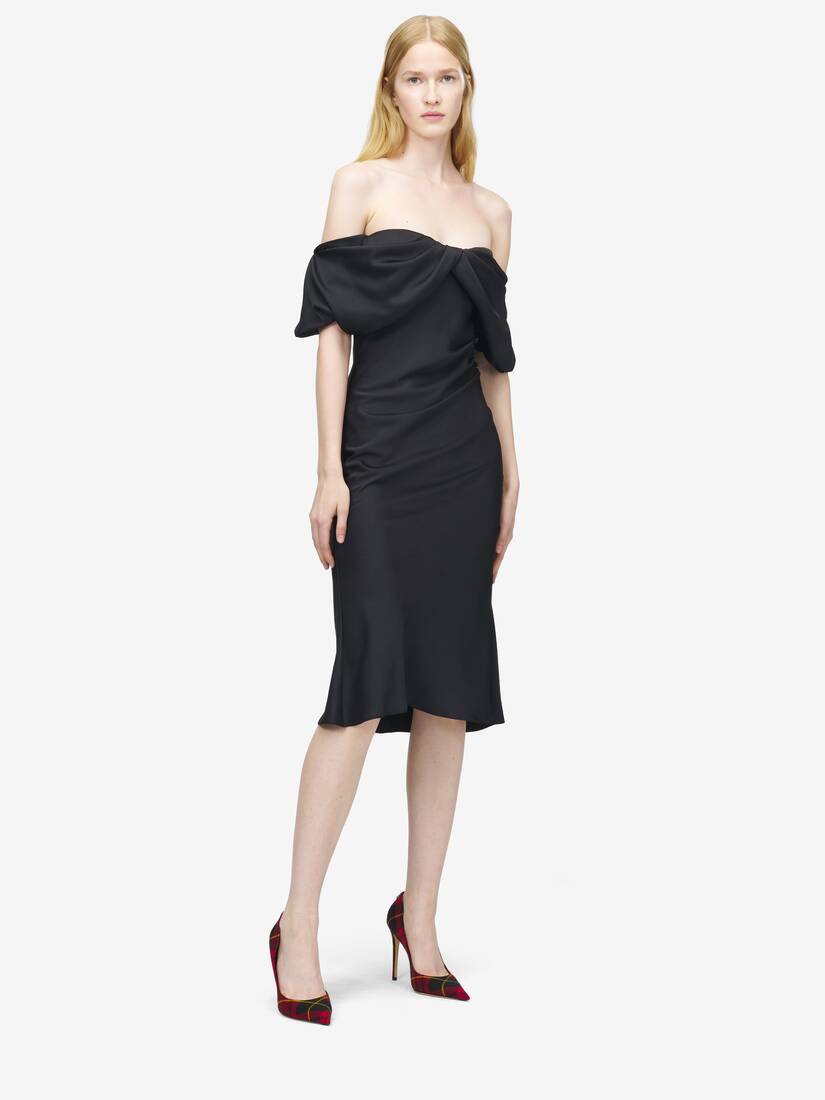 Schulterfreies, drapiertes Abendkleid | Alexander McQueen - image 2