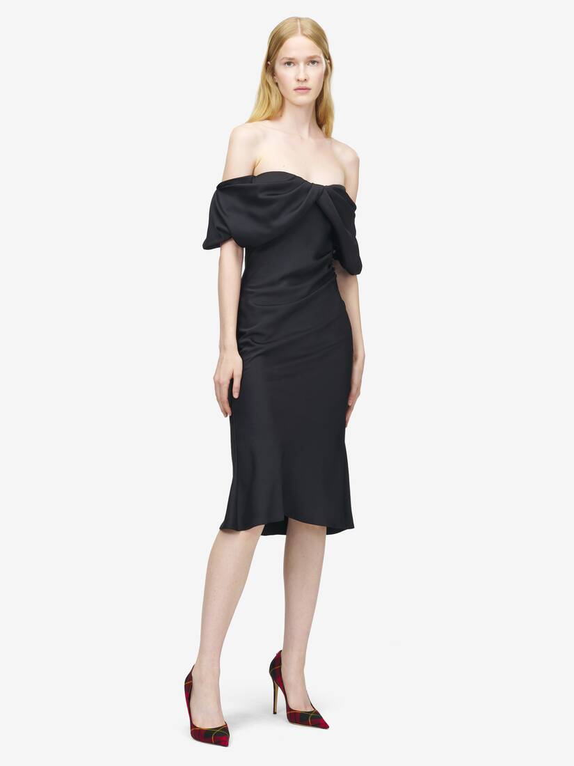 Schulterfreies, drapiertes Abendkleid | Alexander McQueen - image 2