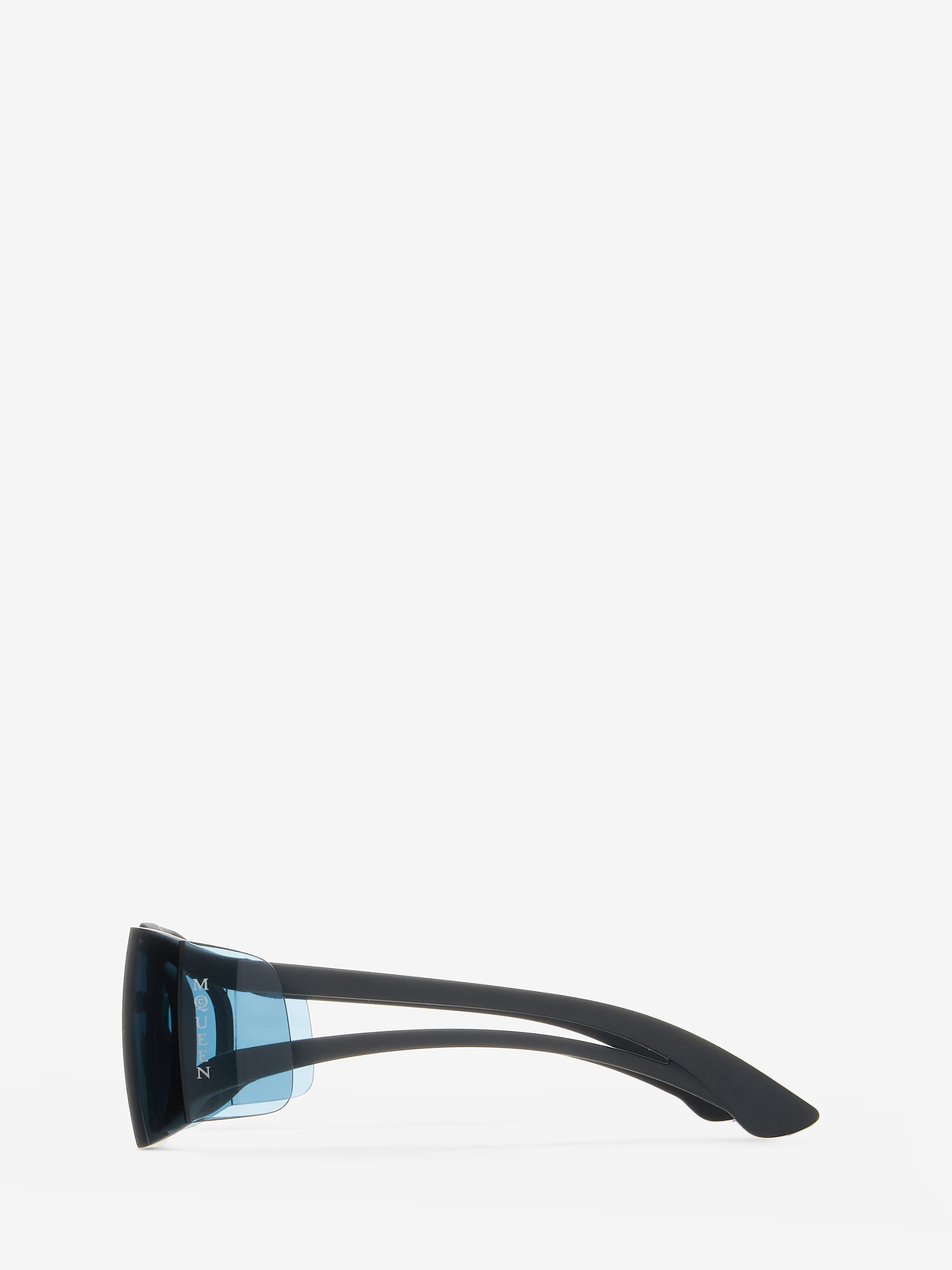 Zweifarbige Sonnenbrille in Schwarz/Blau in Bio Injection & Nylon Lens | Alexander McQueen - image 3