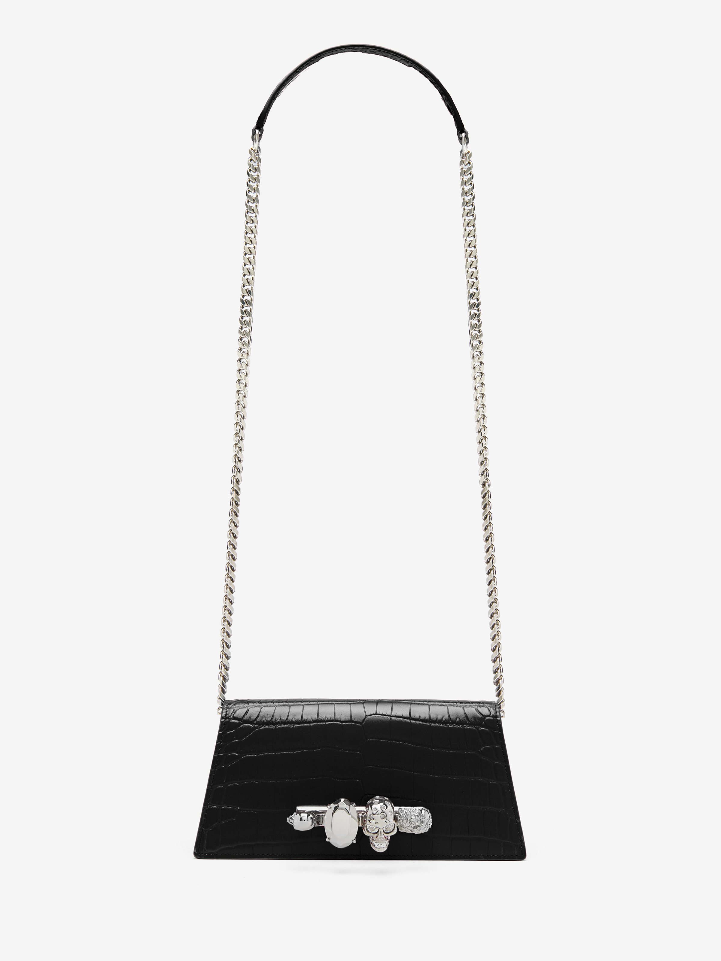 Women's Jewelled Micro in Black in Calf Leather | Alexander McQueen - image 6