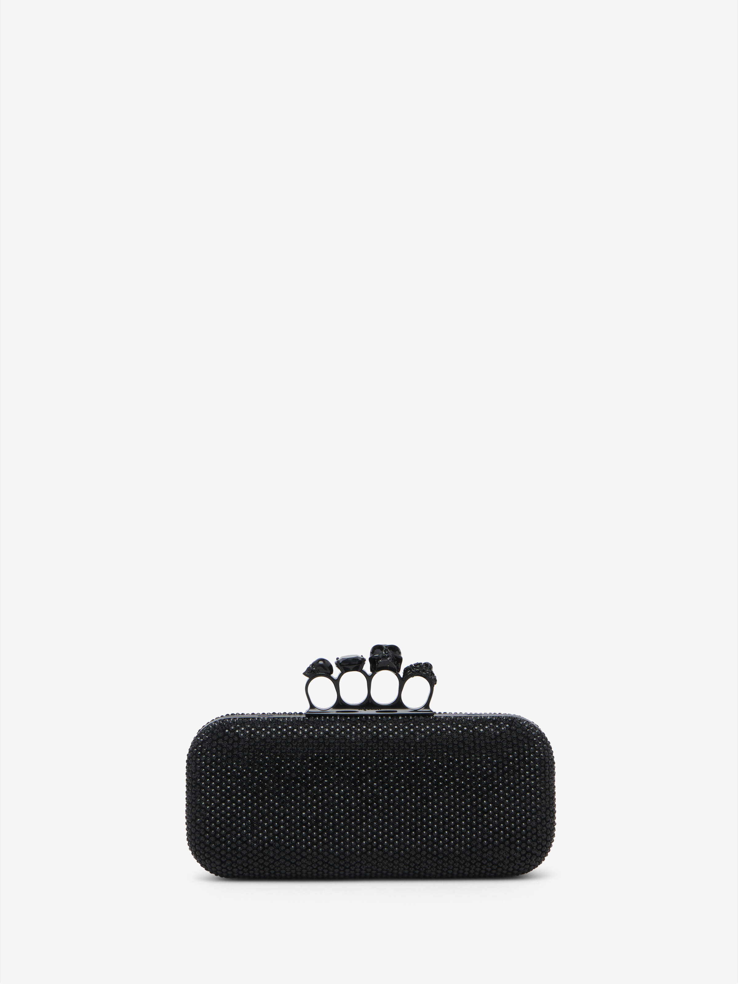 Longue minaudière Knuckle pour Femme en Noir in Cuir de veau | Alexander McQueen - image 1