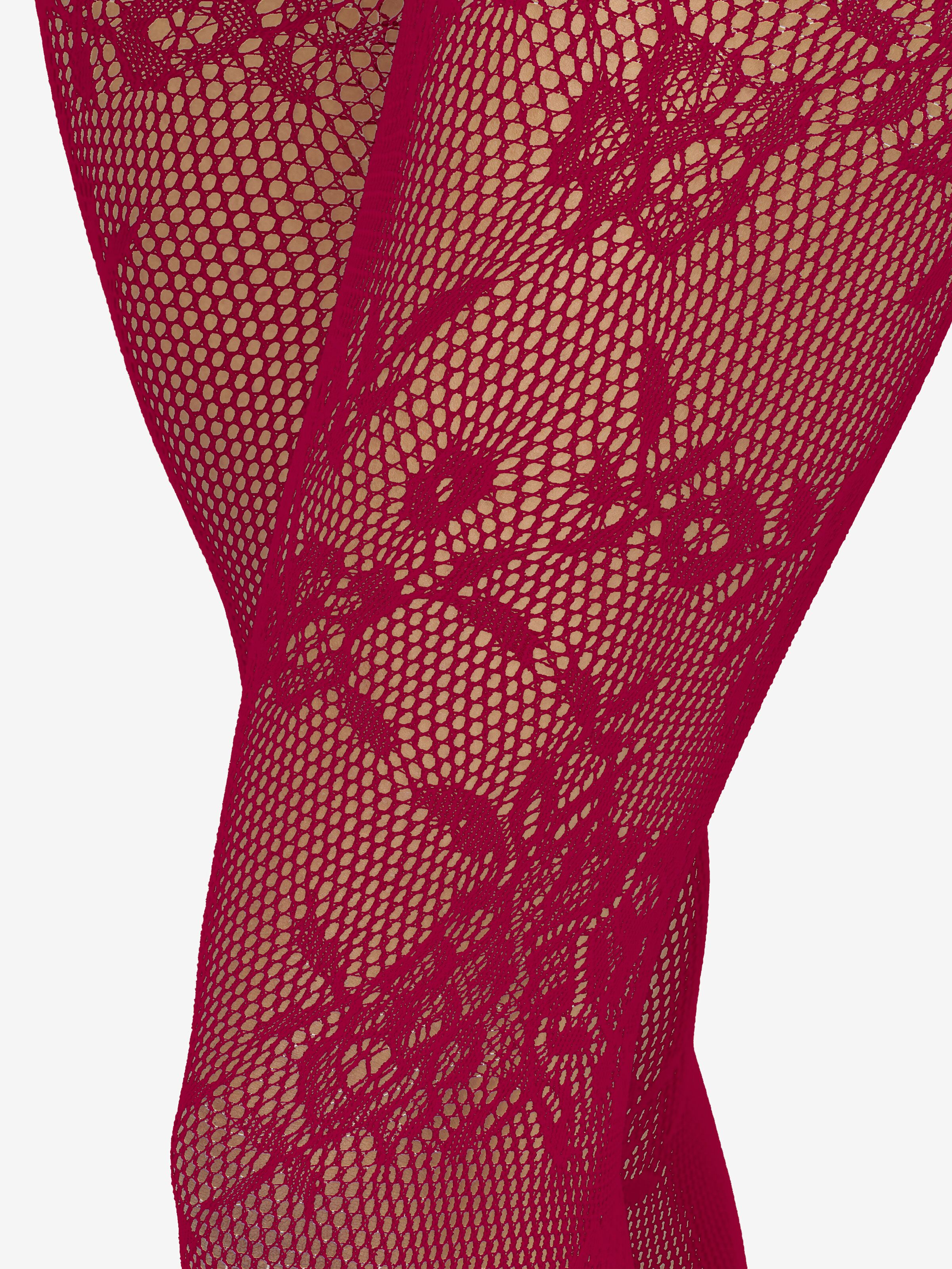 McQueen Red lace tights
