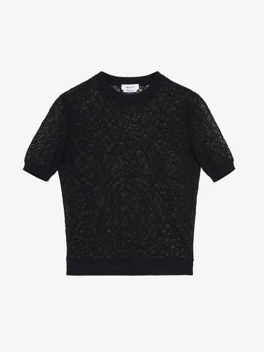 Alexander McQueen XS ブラック レース裾ニット 858371Q1BGH1000_F.jpg?v=2