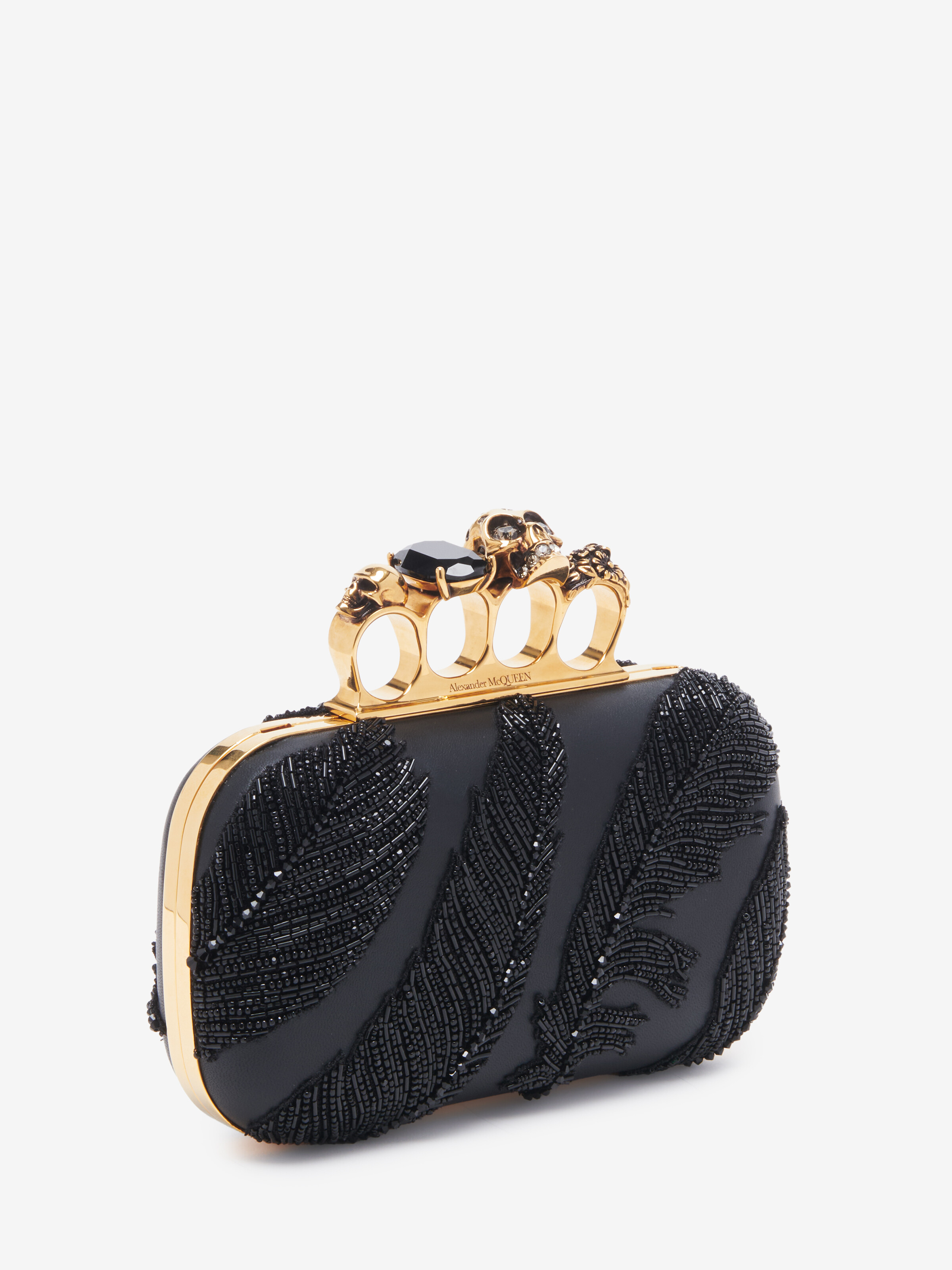 Women's Knuckle Clutch in Black in Lamb Leather | Alexander McQueen - image 2