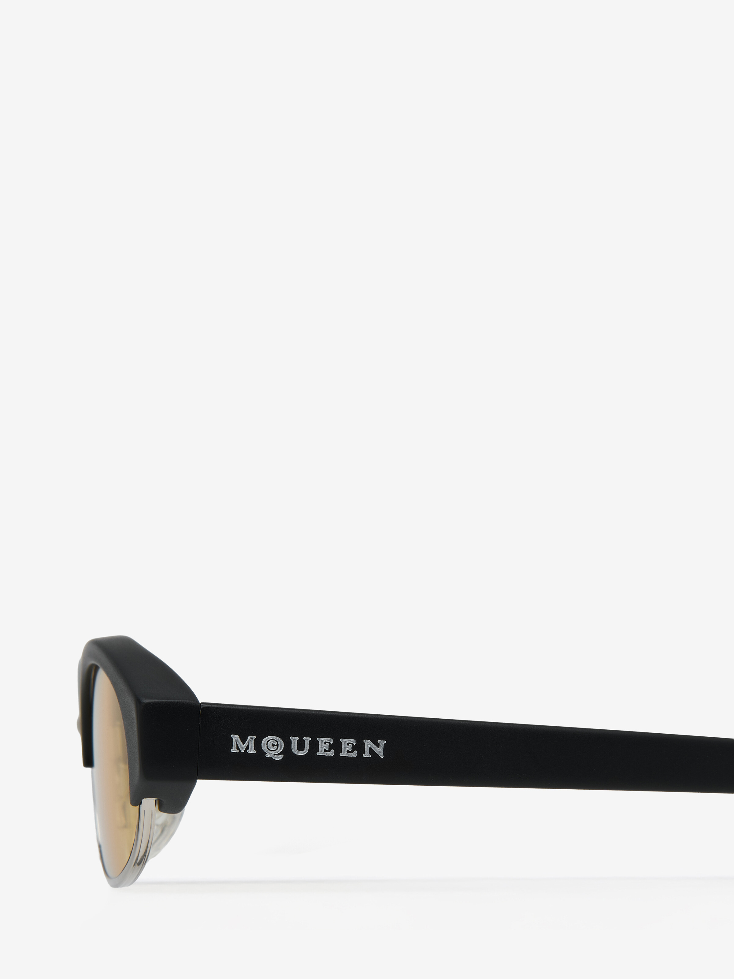 McQueen Ellipse Sunglasses in Black/Yellow in Recycle Acetate & Bio Nylon Lens | Alexander McQueen - image 4