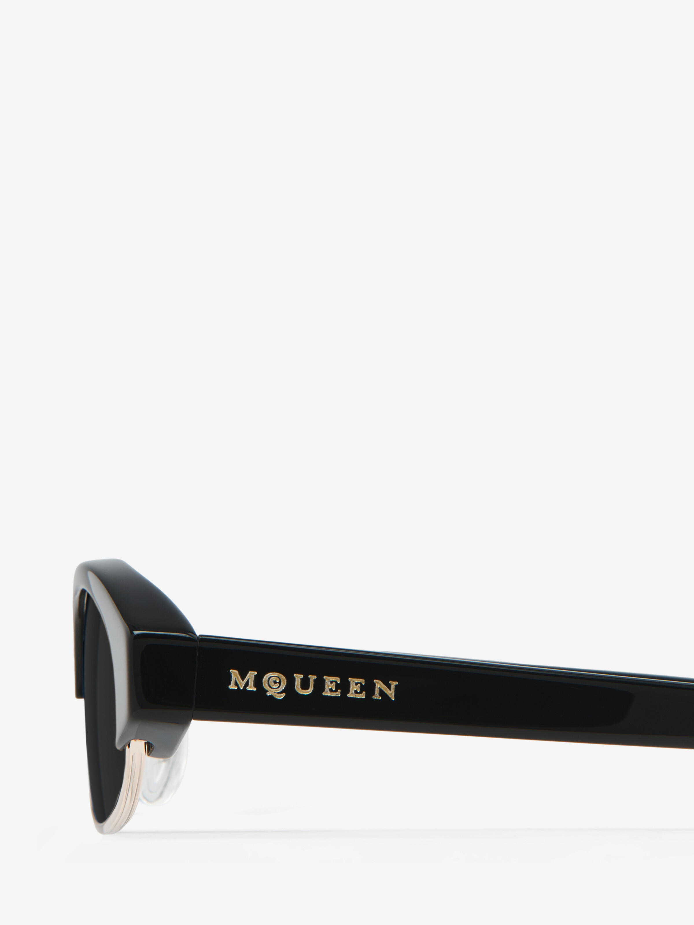 McQueen Ellipse Sunglasses in Black/Smoke in Recycle Acetate & Bio Nylon Lens | Alexander McQueen - image 4