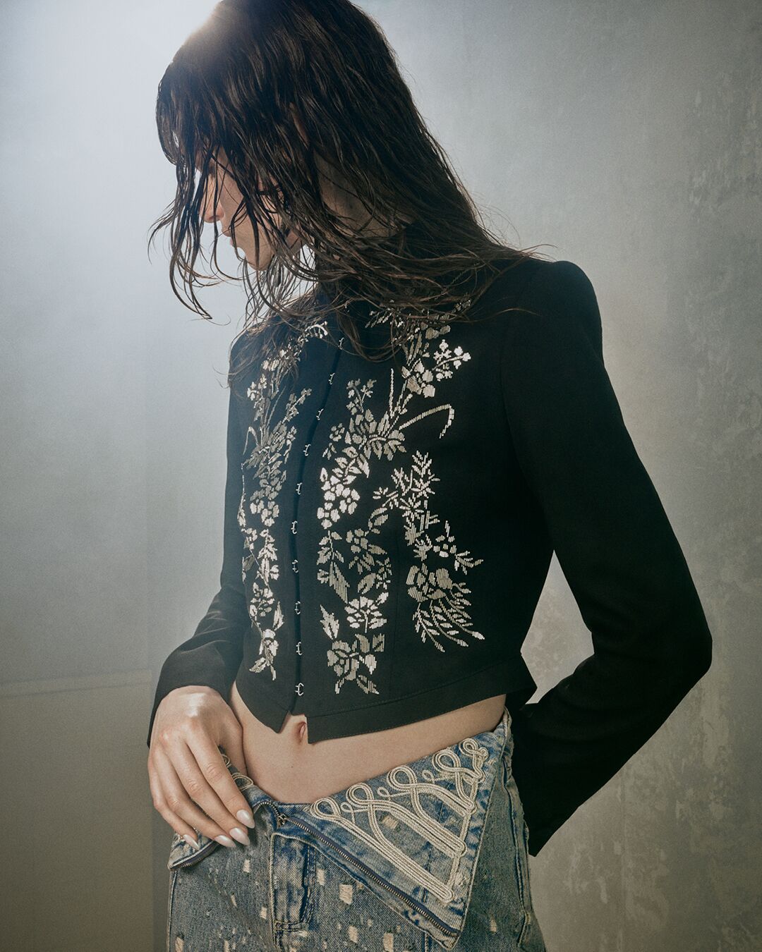McQueen embroidered jacket