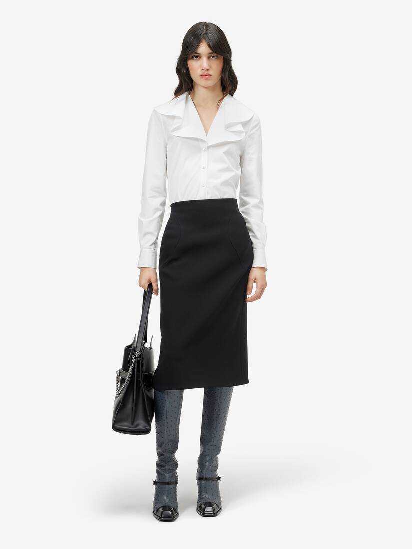 Chemise à col cascade | Alexander McQueen - image 2