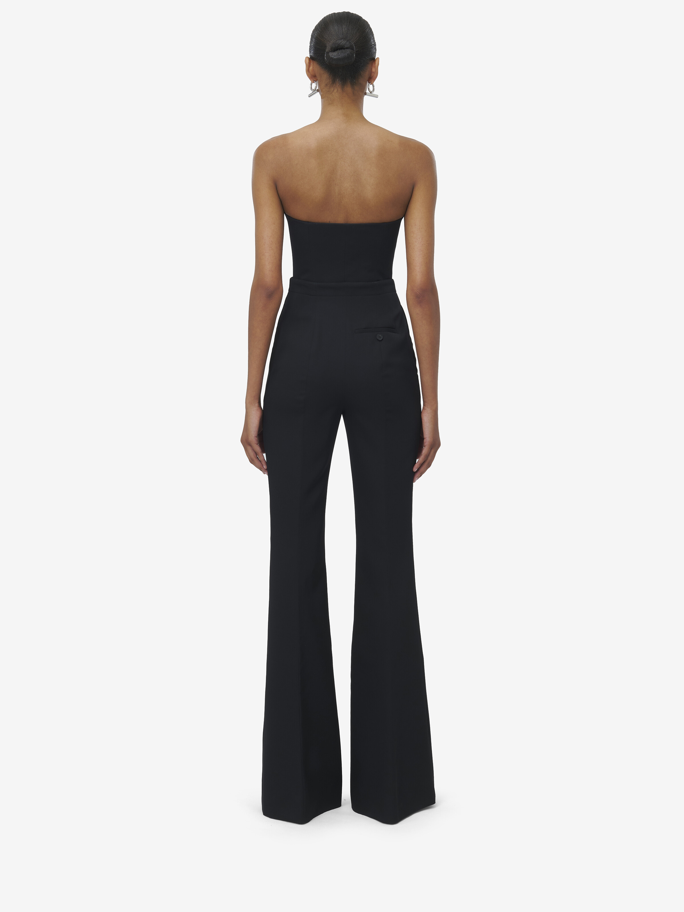 Women's Corset Top in Black in Fabric: 100% Wool, Lining: 74% Acetate, 26% Silk | Alexander McQueen - image 4