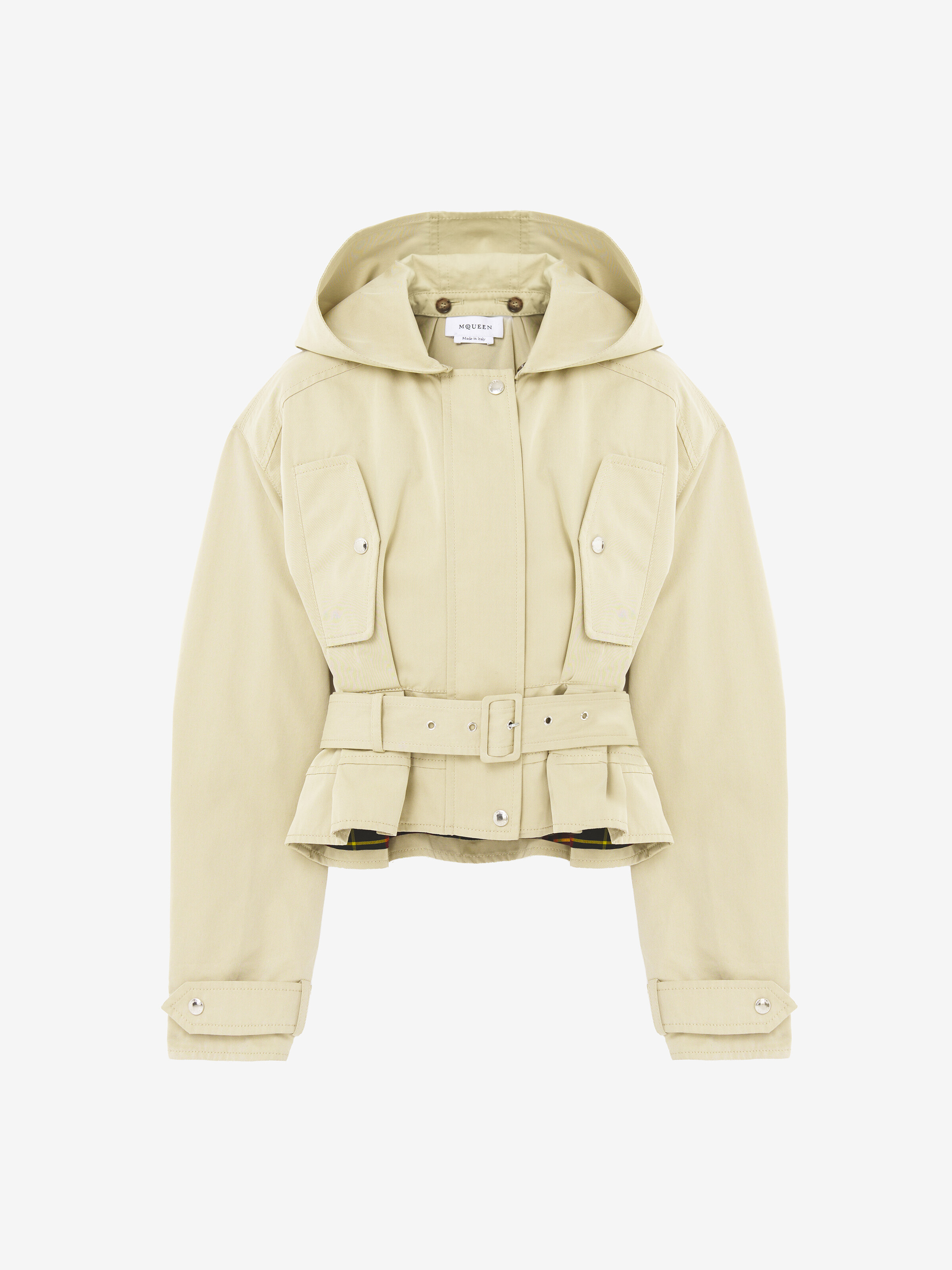 束腰腰饰裙摆夹克 in 100% 棉 | Alexander McQueen - image 1