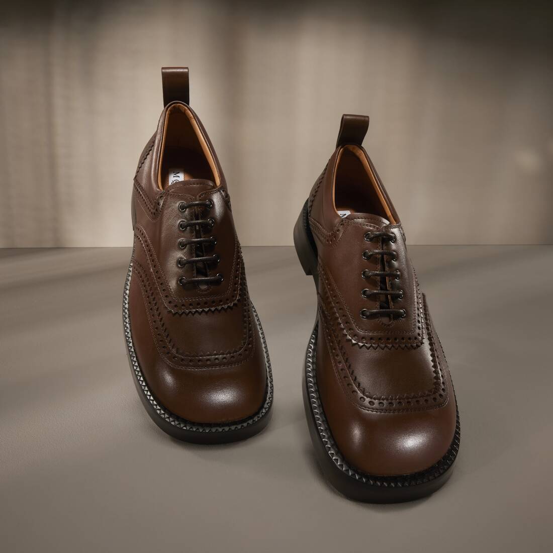 brown leather brogues