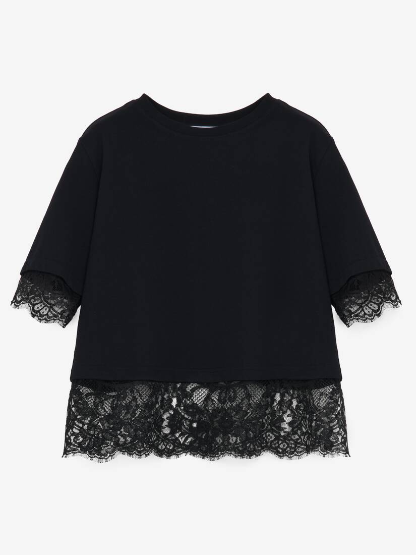Lace Detail T-shirt | Alexander McQueen - image 1