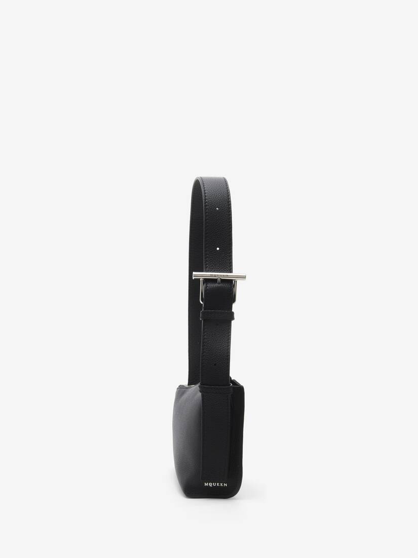 Women's McQueen T-Bar Sling Pouch in Black | Alexander