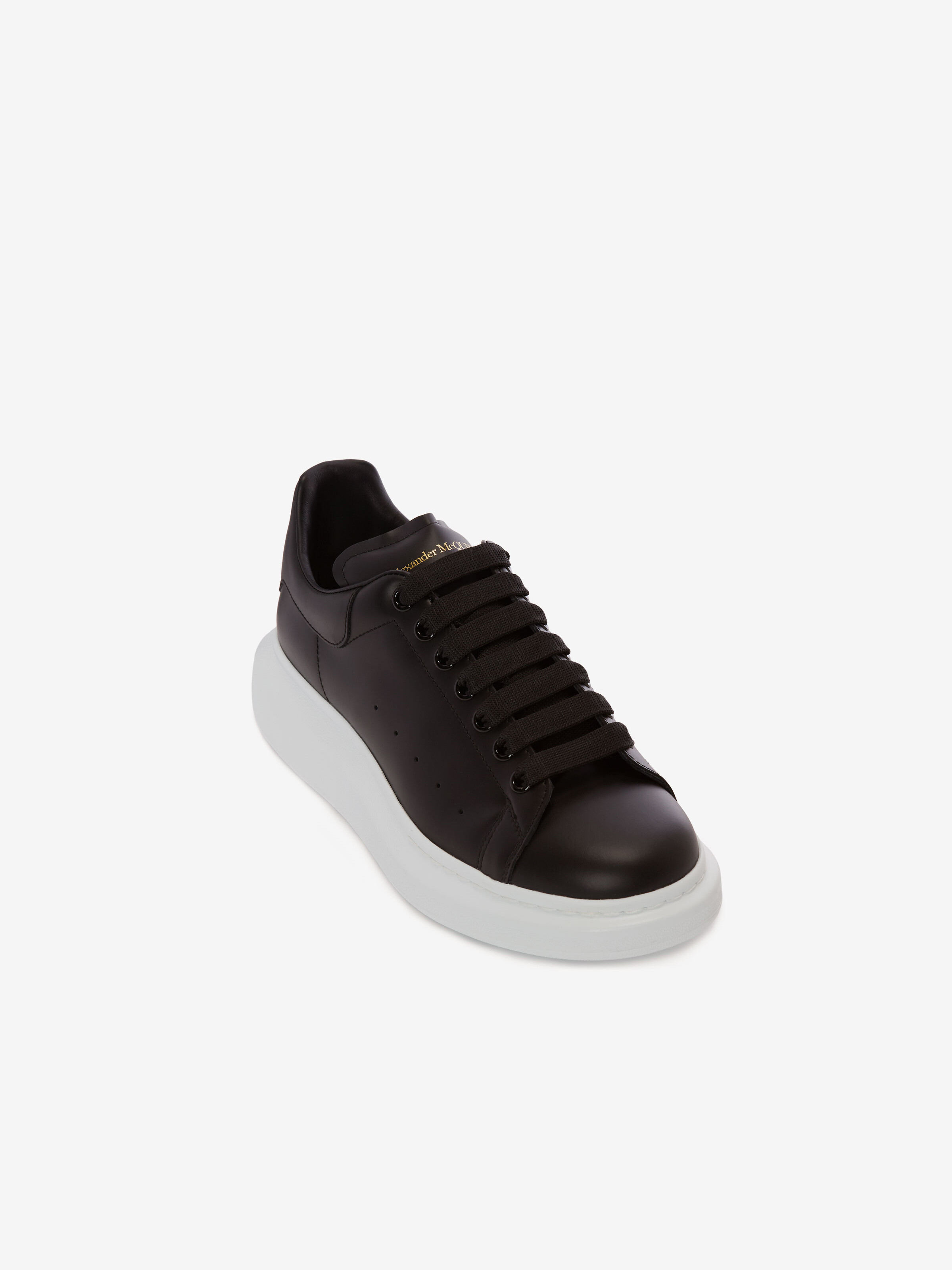 Men's Oversized Sneaker in Black in Calf Leather | Alexander McQueen - image 2