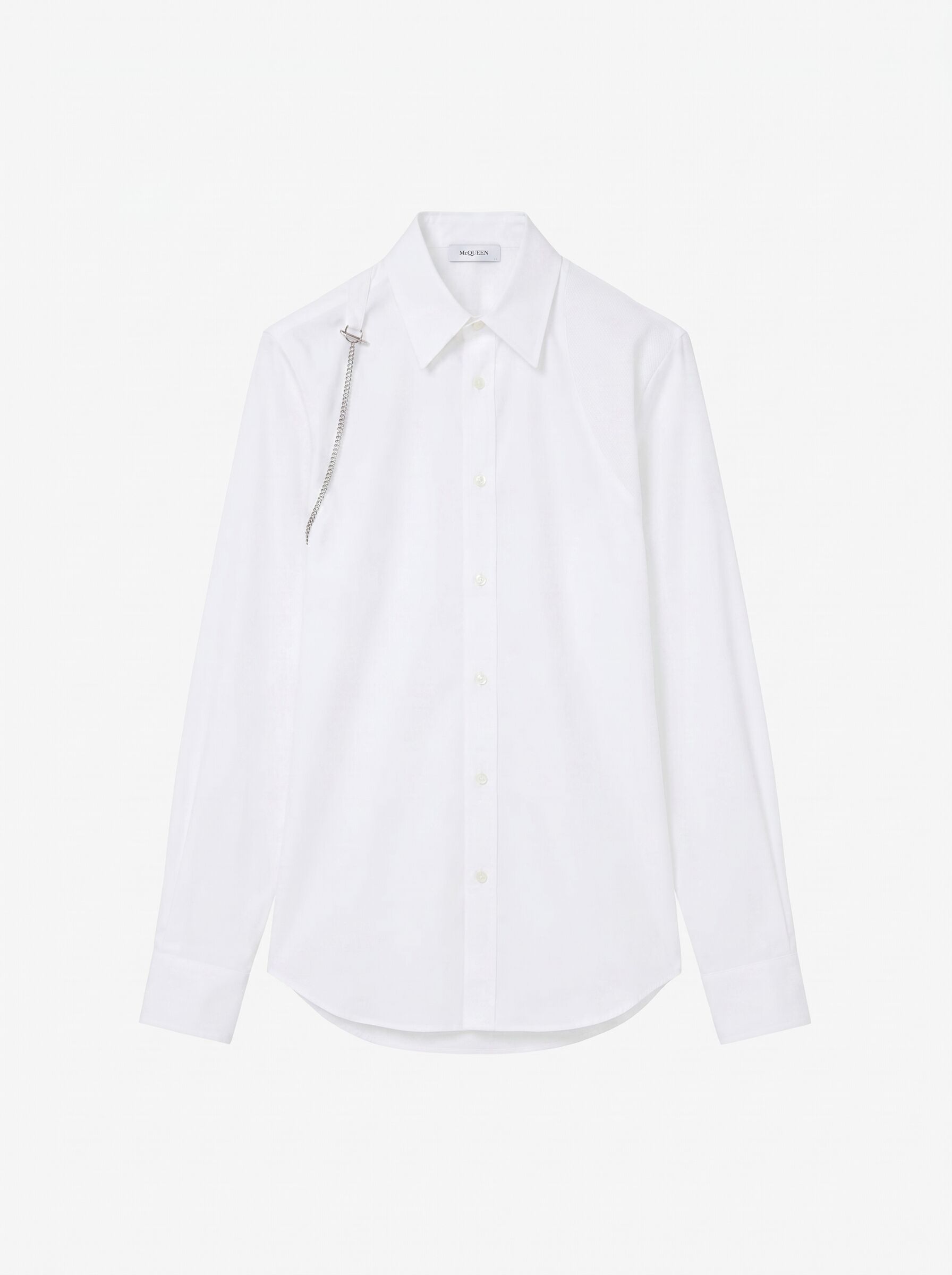 Men's Harness Shirt in Optical White in 100% Cotton | Alexander McQueen - image 1