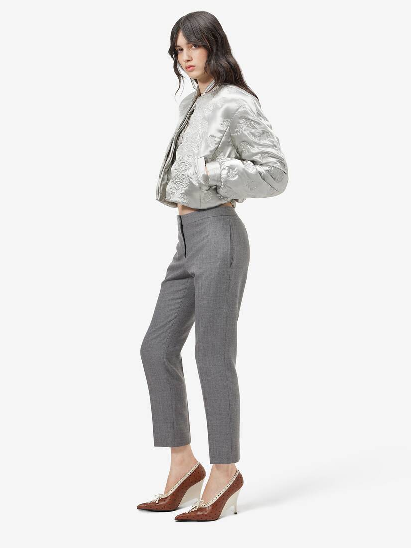Pantalon cigarette en laine à fines rayures | Alexander McQueen - image 3