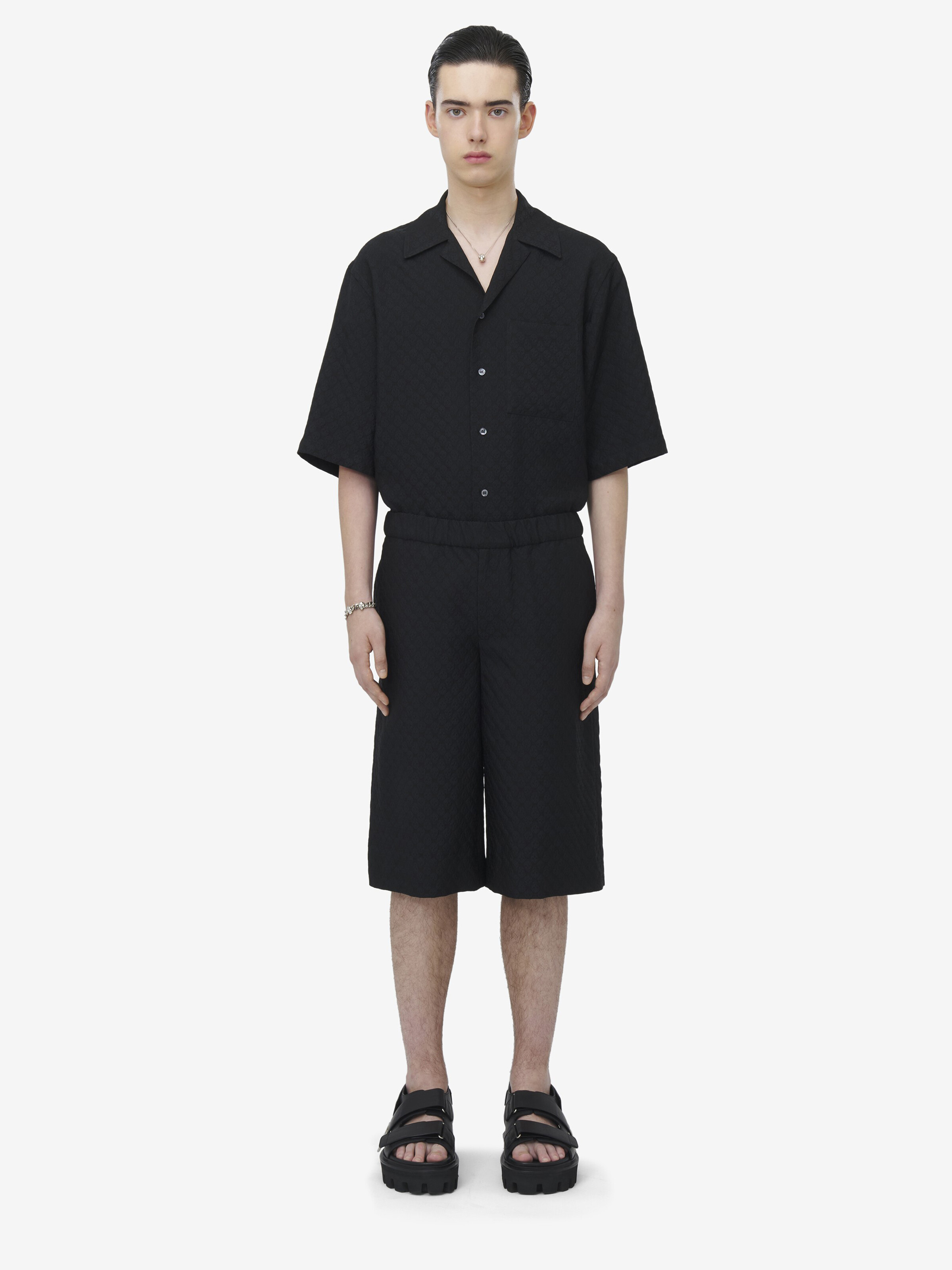 Bermuda en jacquard Skull pour Homme en Noir in Viscose,  Polyester | Alexander McQueen - image 2
