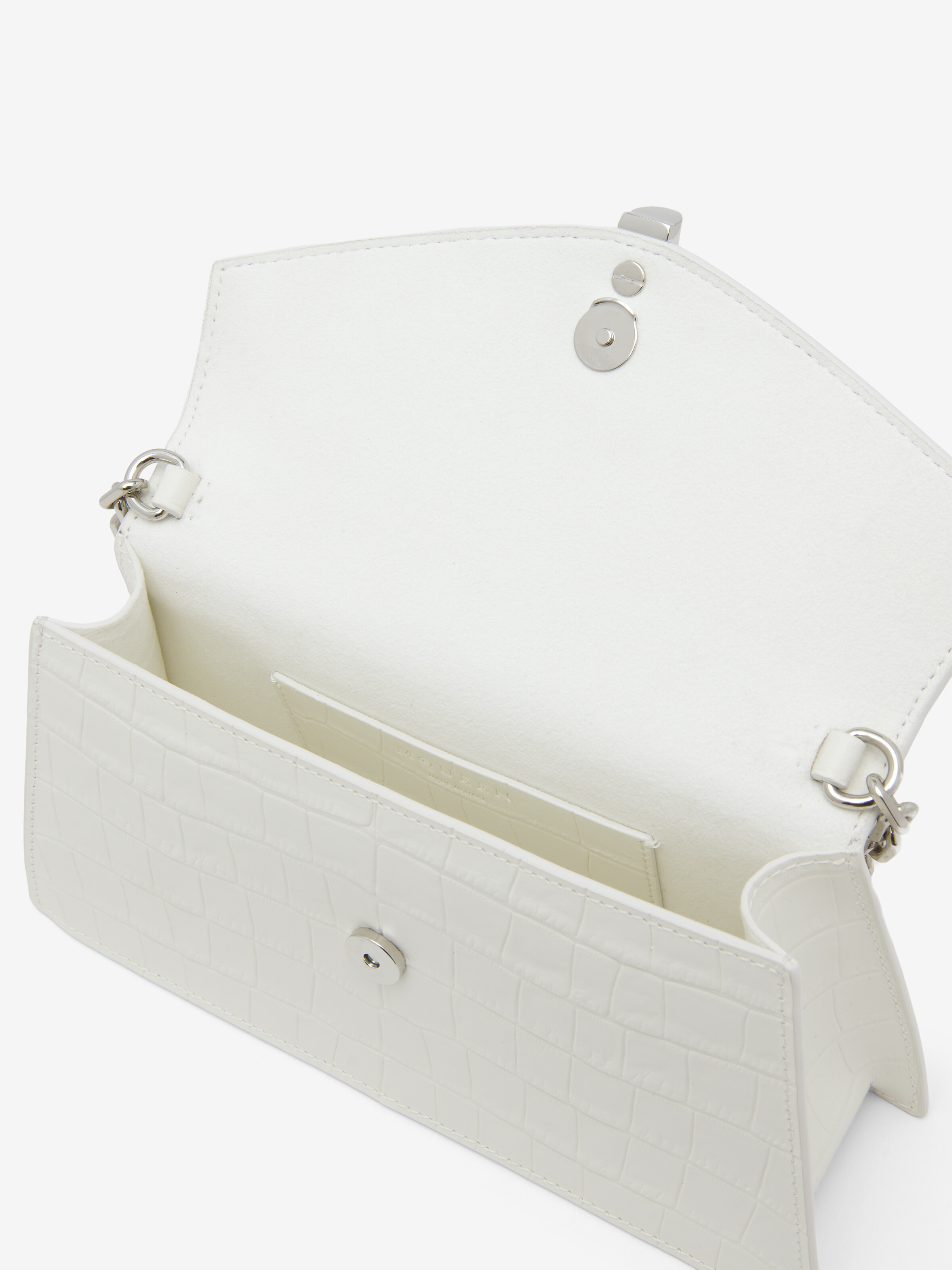 Women's Skull Mini in White in Calf Leather | Alexander McQueen - image 4