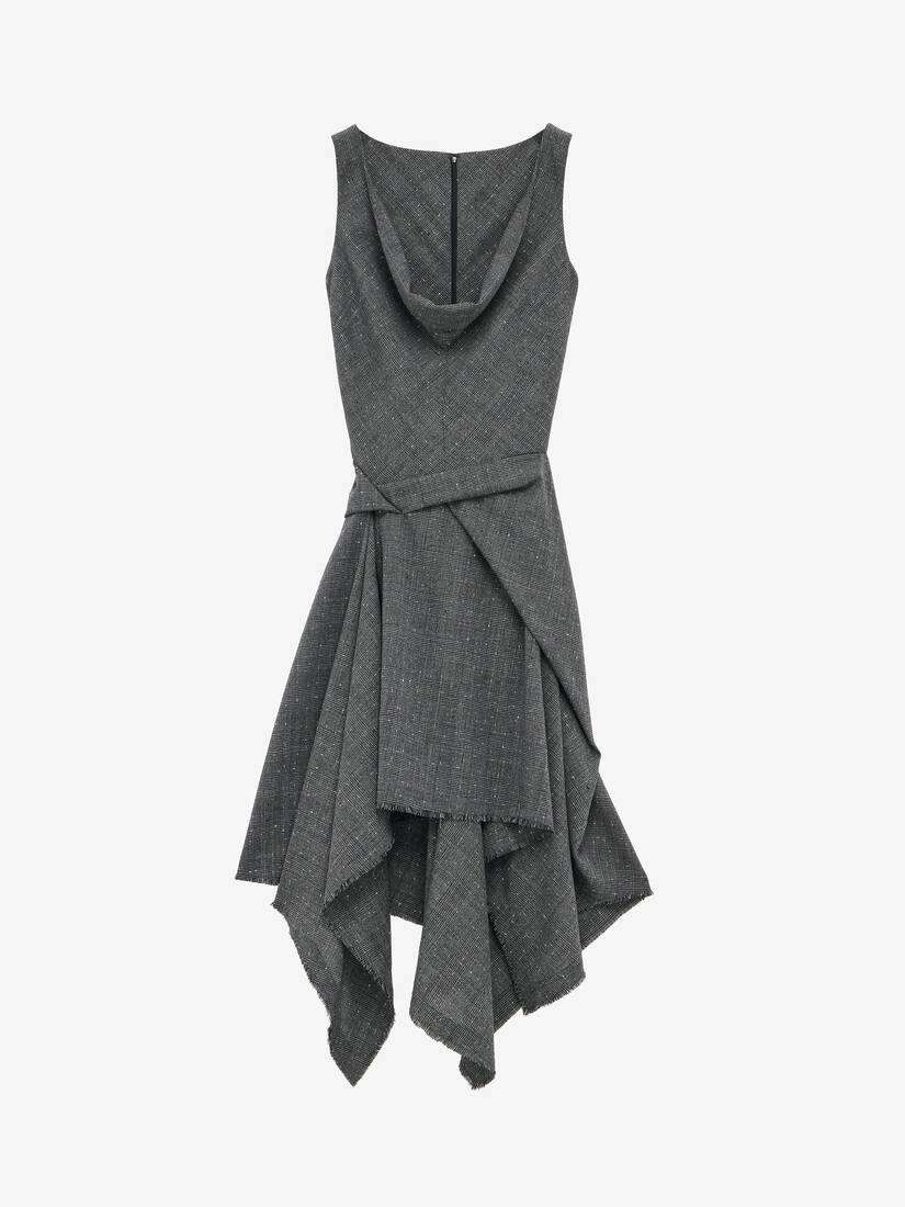 Asymmetrisches Kleid mit gepunktetem Glen-Karo | Alexander McQueen - image 1
