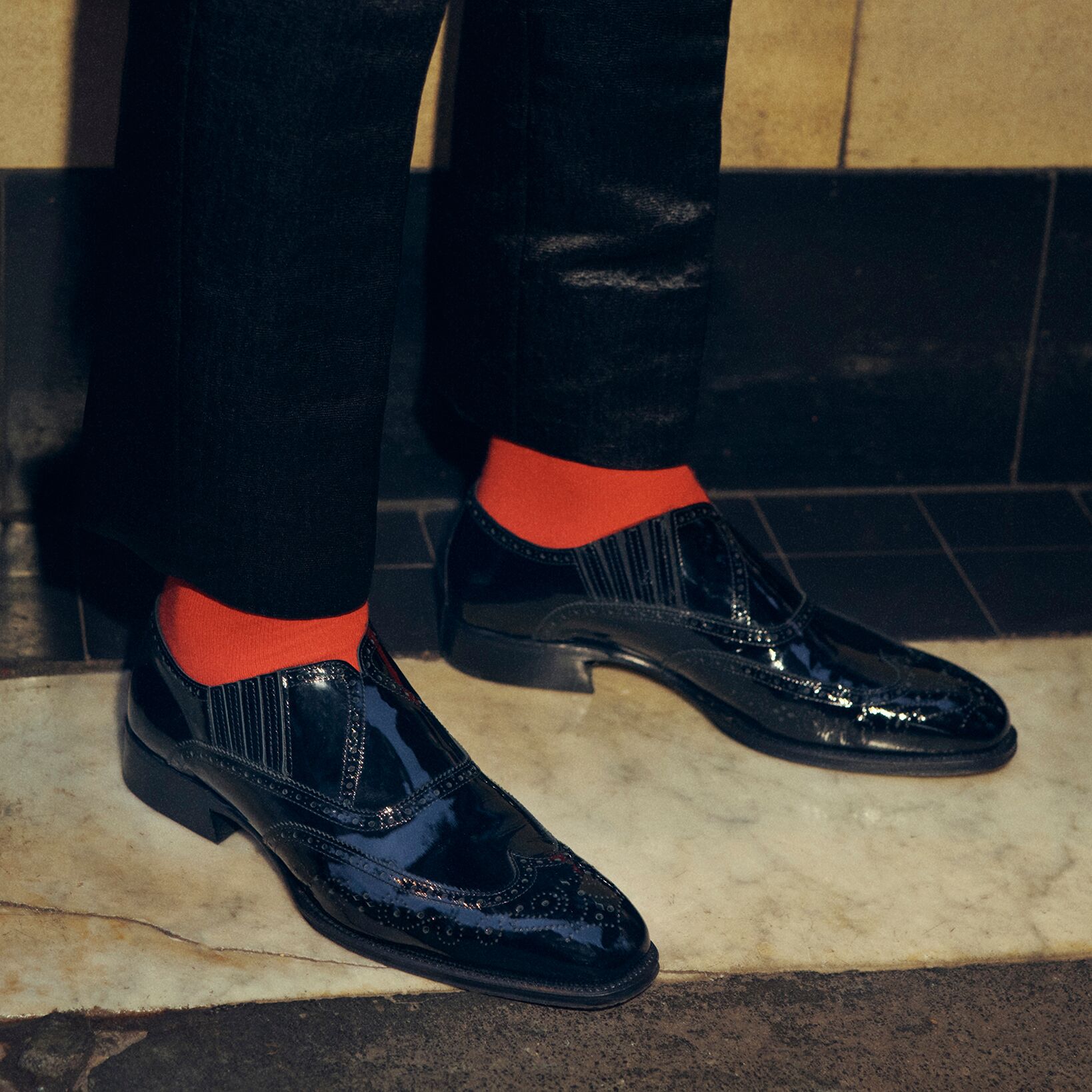 Mens McQueen black patient shoes