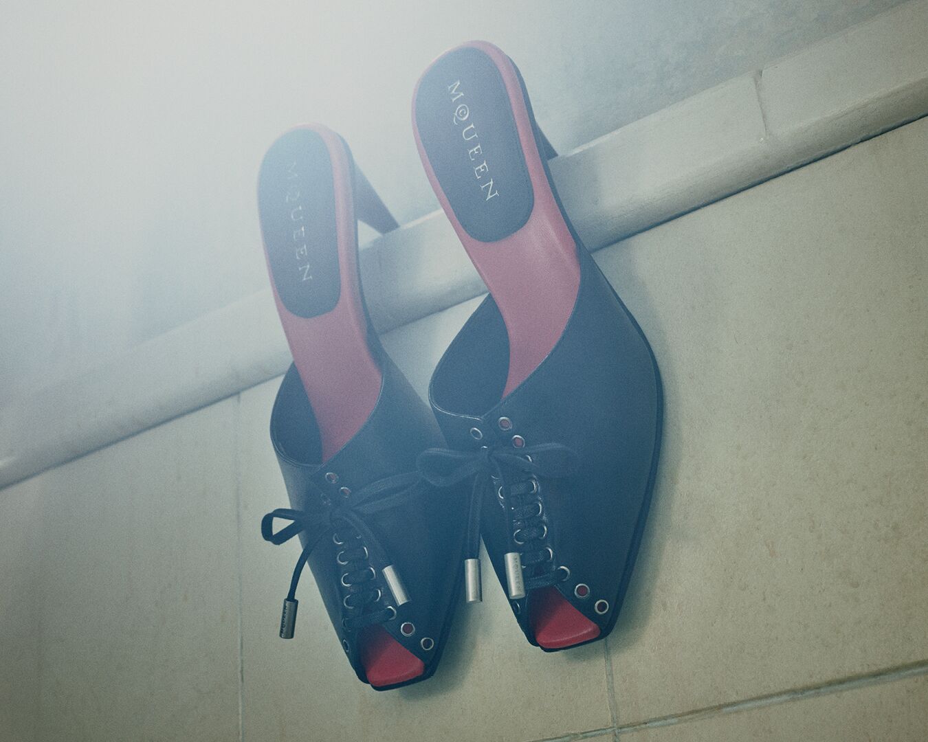 Corset mules by McQueen