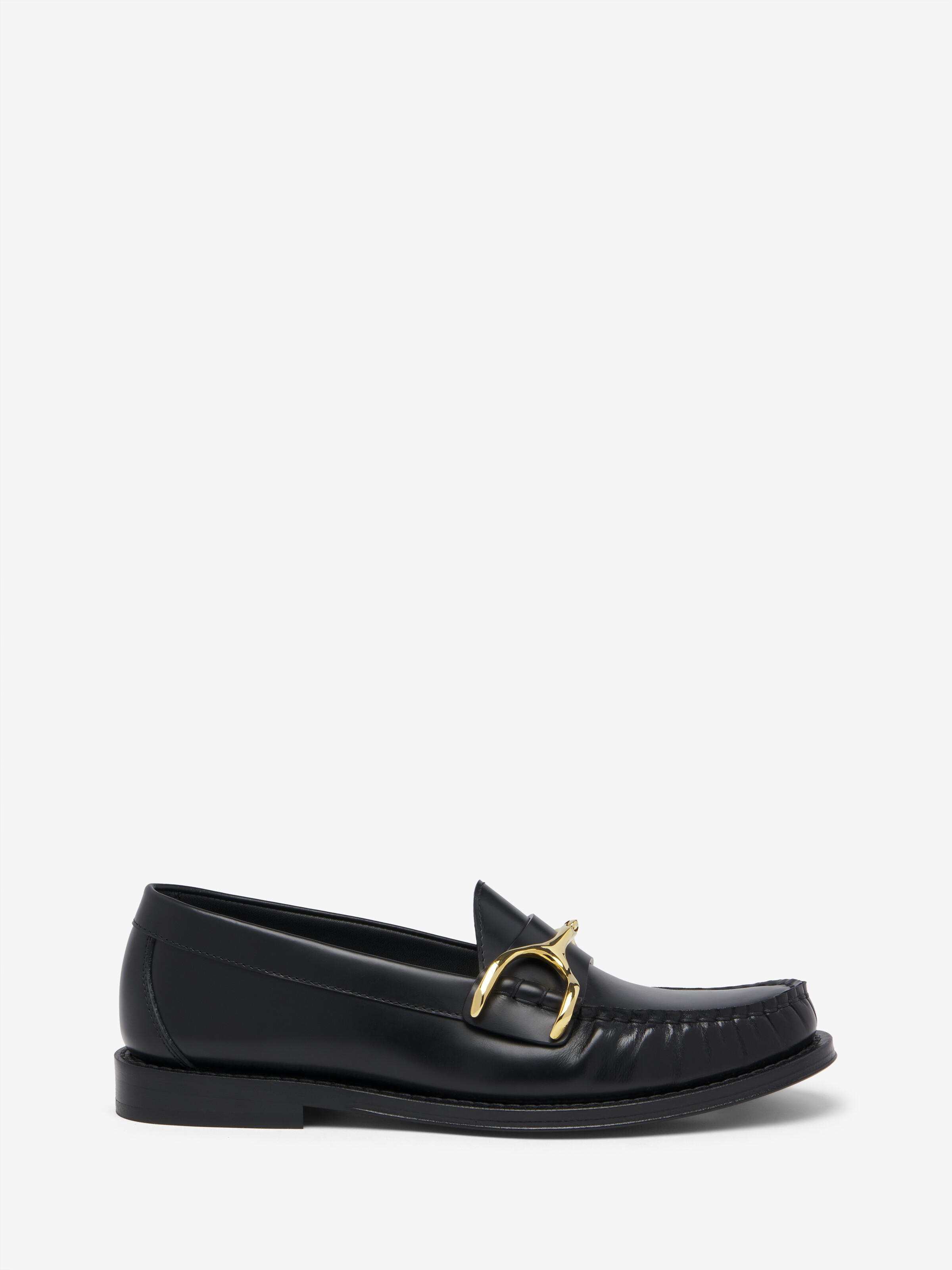 Women's Wishbone Loafer in Black in Calf Leather | Alexander McQueen - image 1