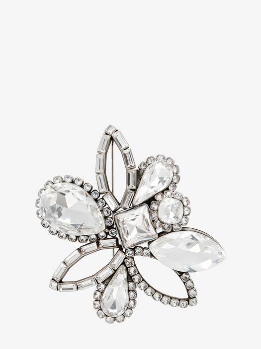 Women's Chandelier Brooch in Antique Silver | Alexander McQueen US