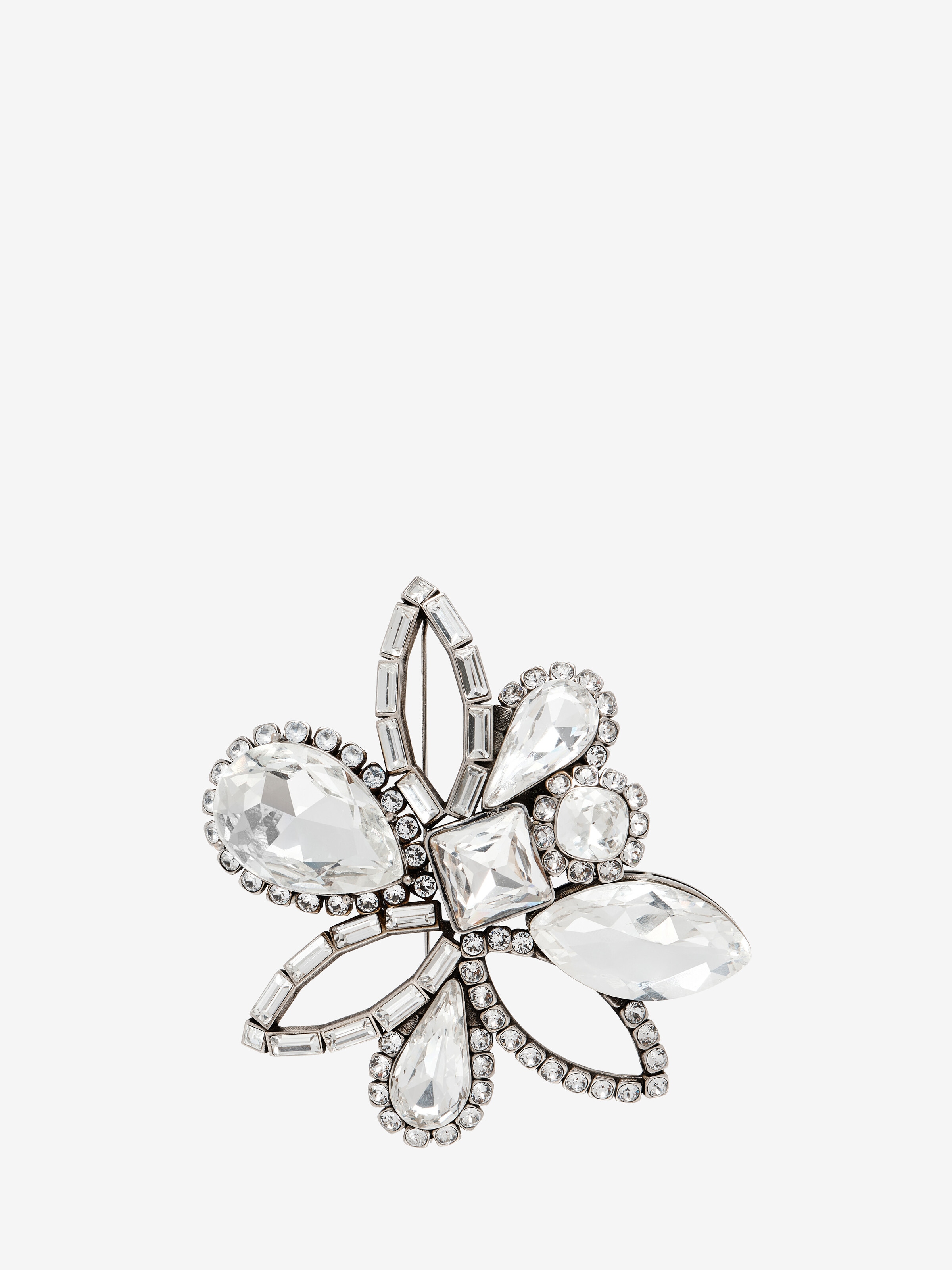 Women's Chandelier Brooch in Antique Silver-finish in Brass | Alexander McQueen - image 1